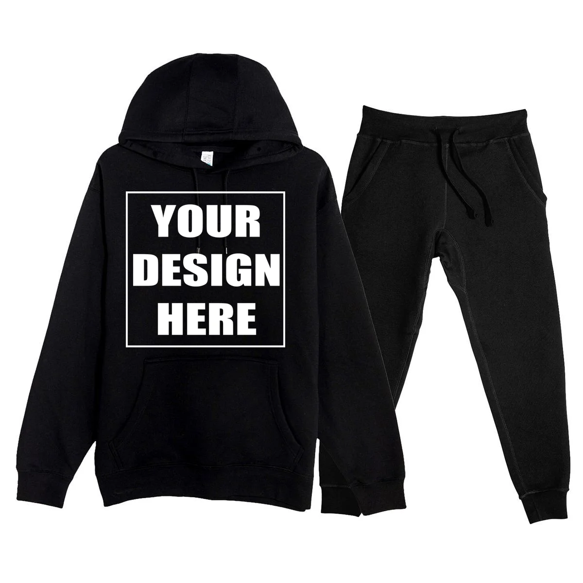 Create Your Own Custom Hoodie Sweatsuit Set - Front