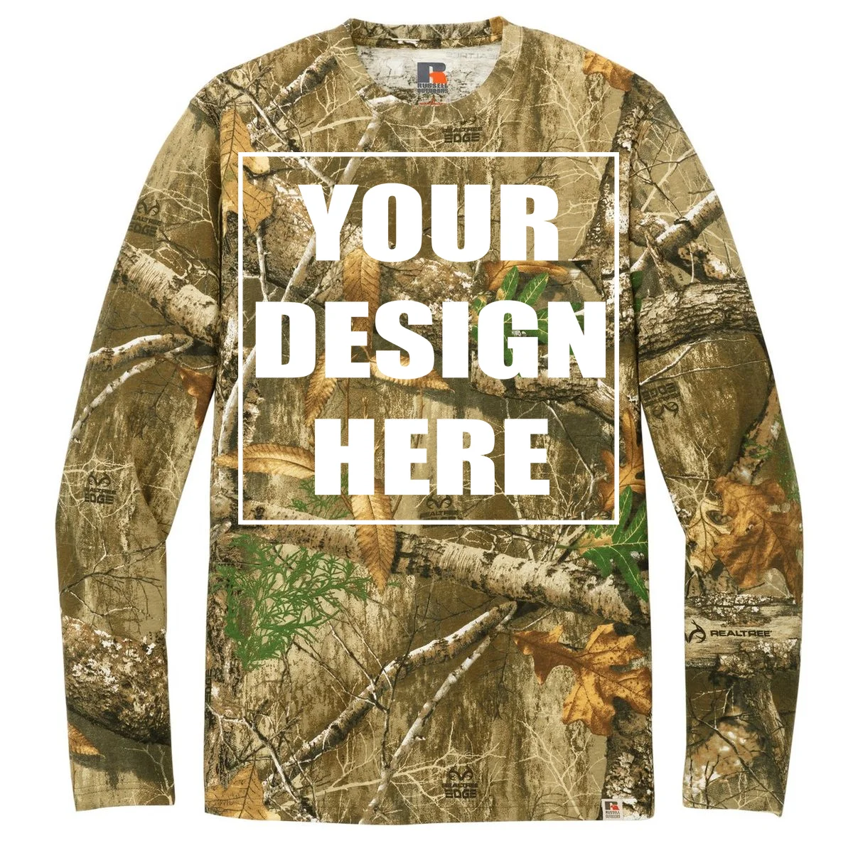 Create Your Own Custom Realtree Long Sleeve Pocket T-Shirt - Front