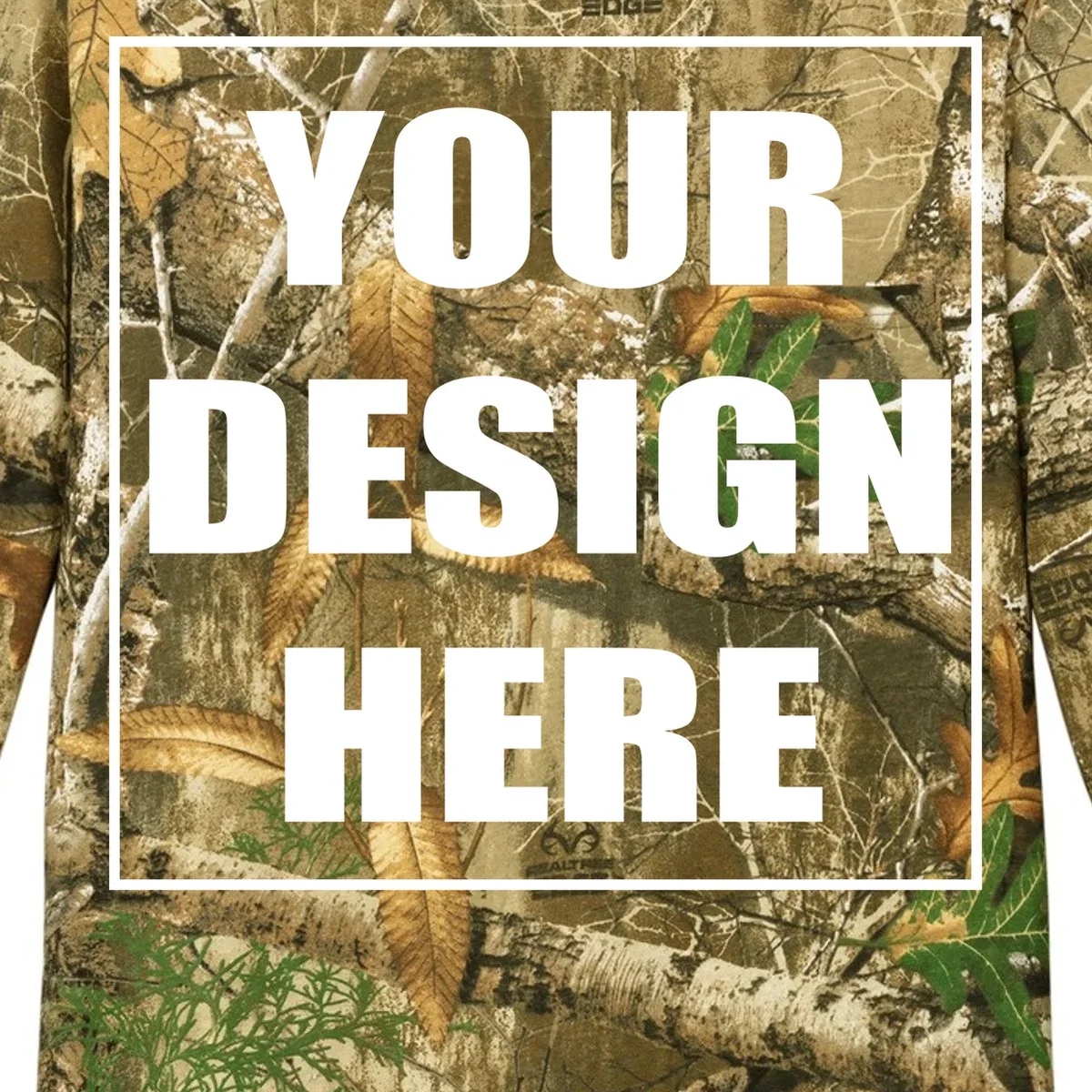 Create Your Own Custom Men's Pocket Long Sleeve Shirt - Front - Close-up