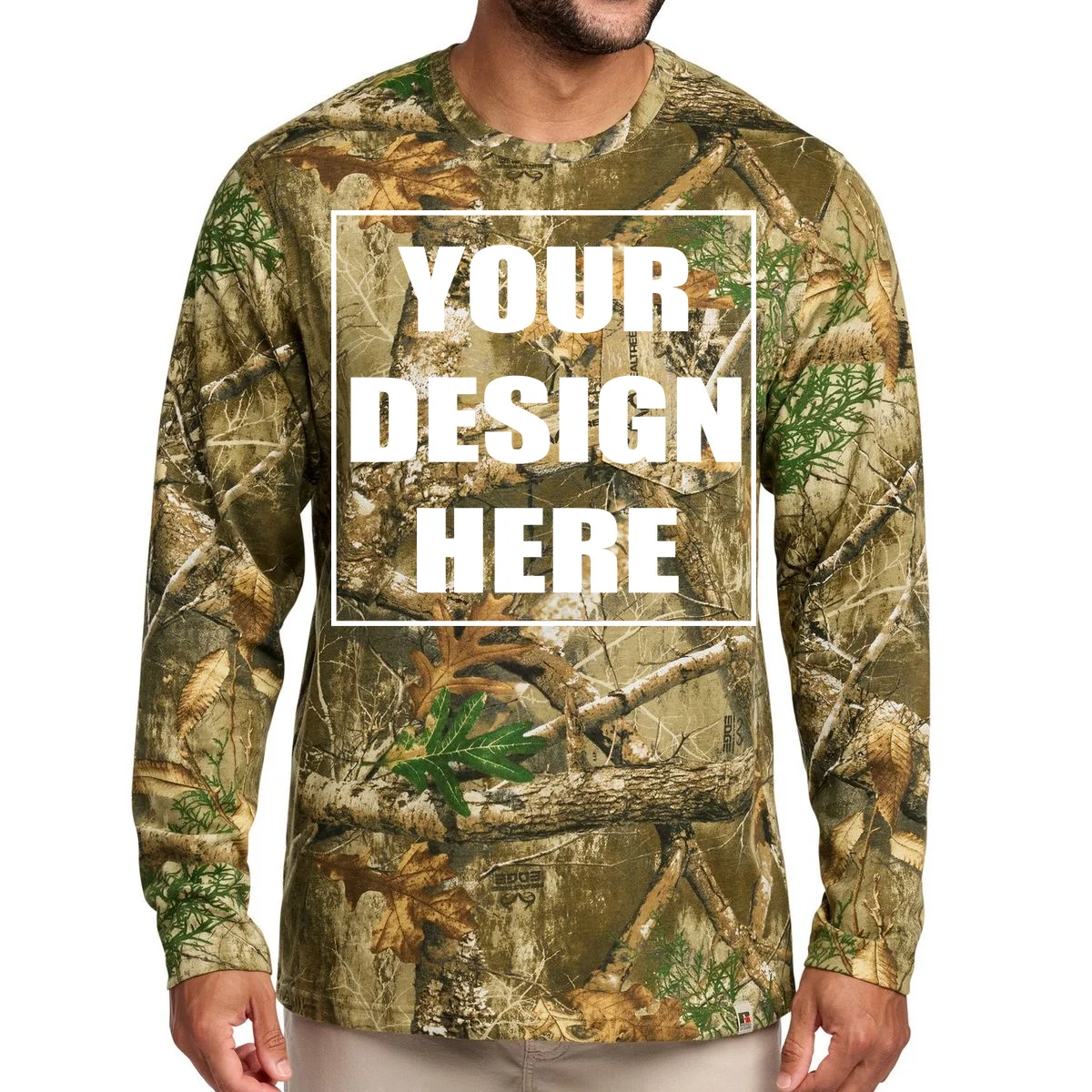 Create Your Own Custom Realtree Long Sleeve Pocket T-Shirt - Front 1