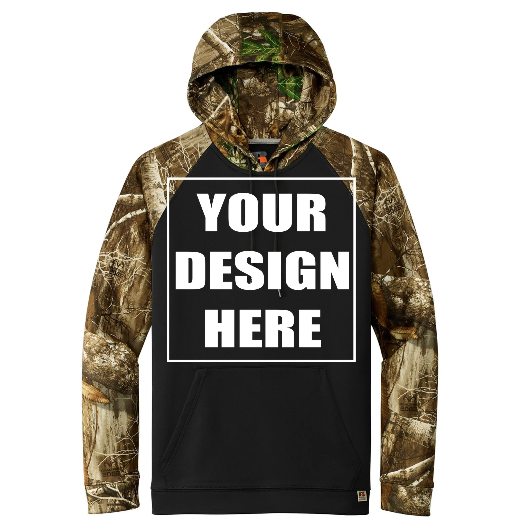 Create Your Own Custom Realtree Performance Colorblock Pullover Hoodie Front