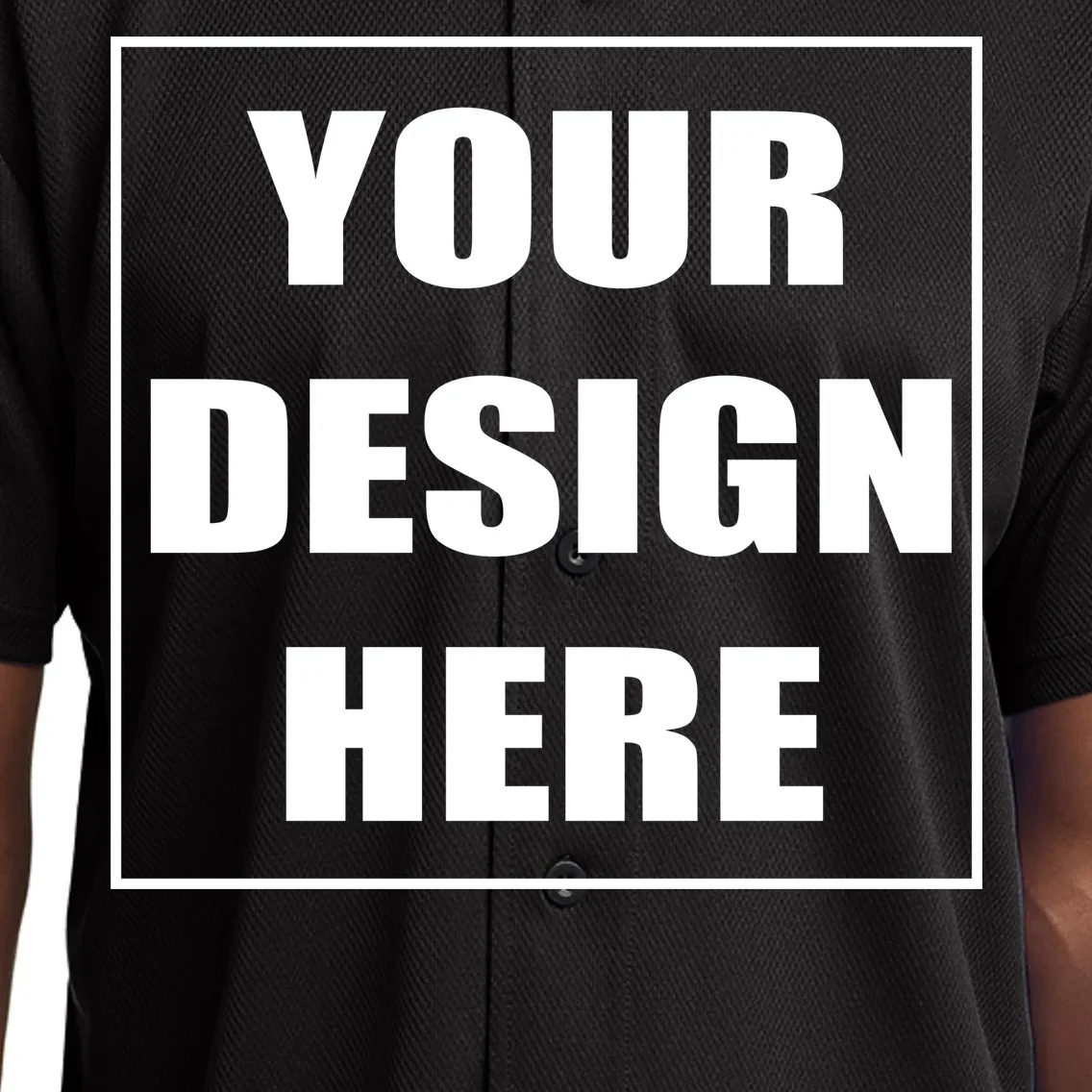 Create Your Own Custom Full Button Softball Jersey - Front - Close-up