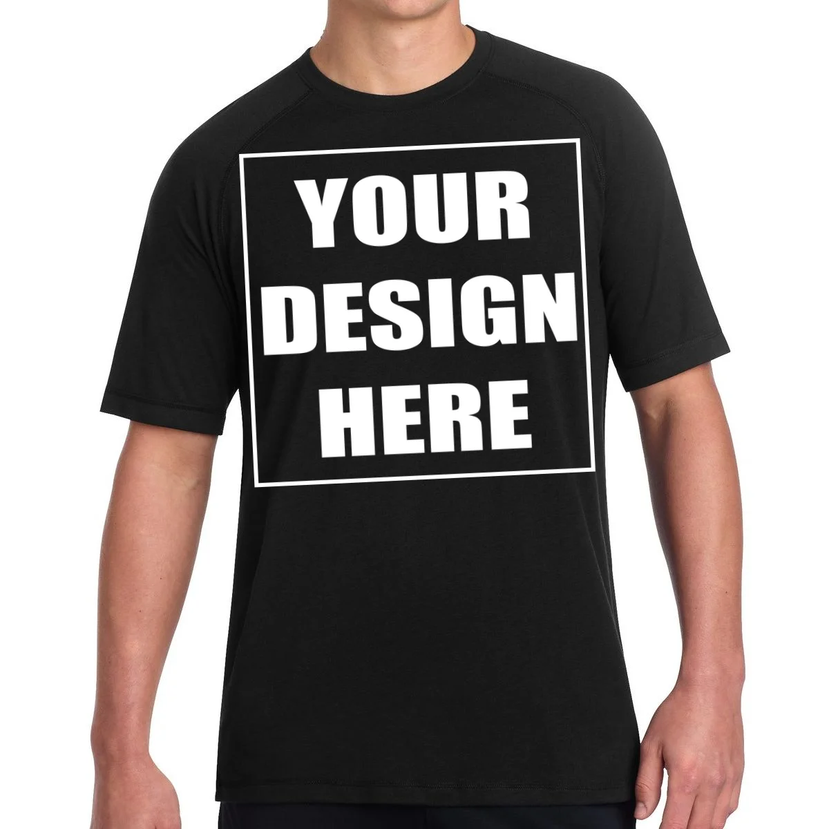 Create Your Own Custom PosiCharge Tri-Blend Wicking Raglan T-Shirt - Front
