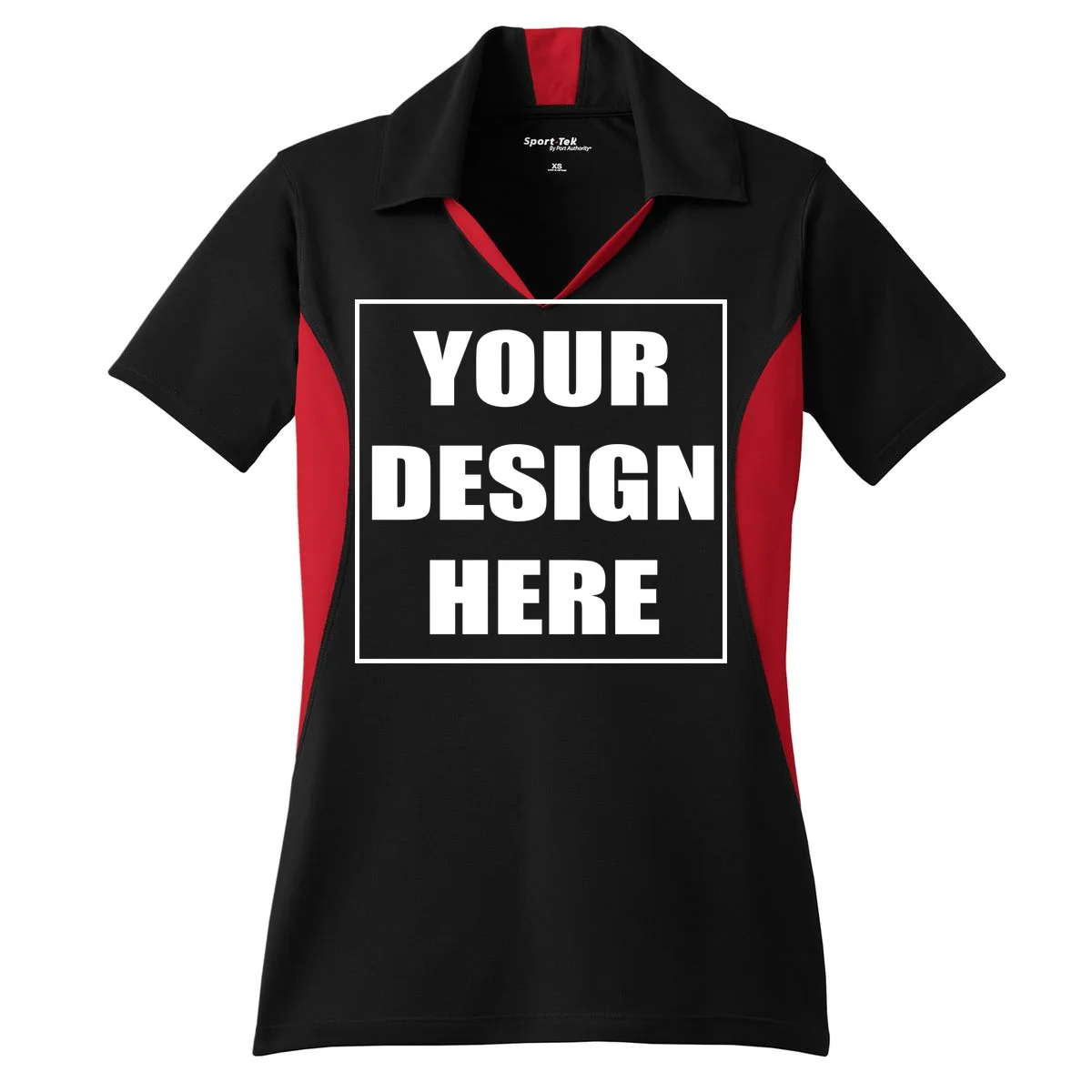 Create Your Own Custom Women's Side Blocked Polo - Front