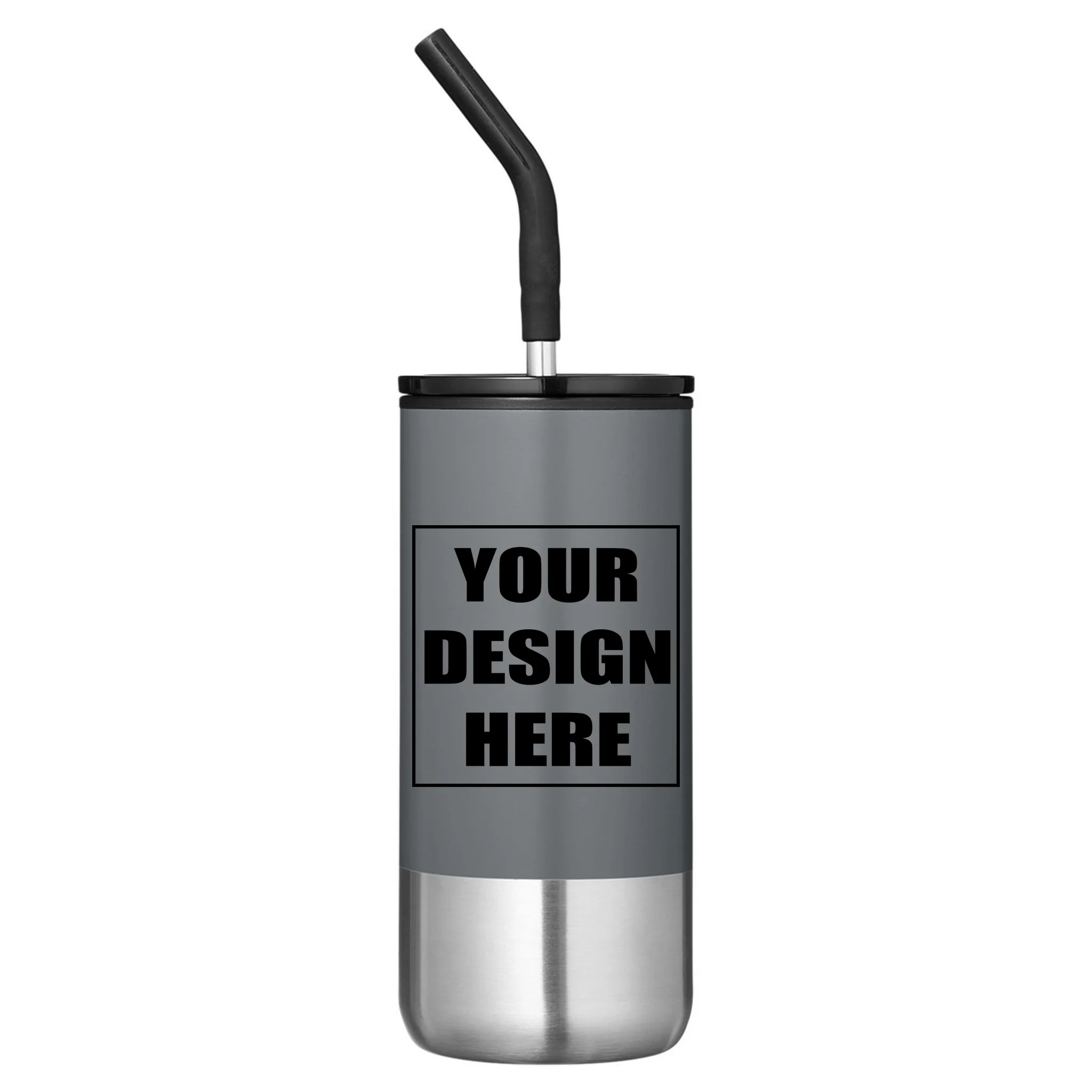 Create Your Own Custom 16oz Tumbler with Straw Front