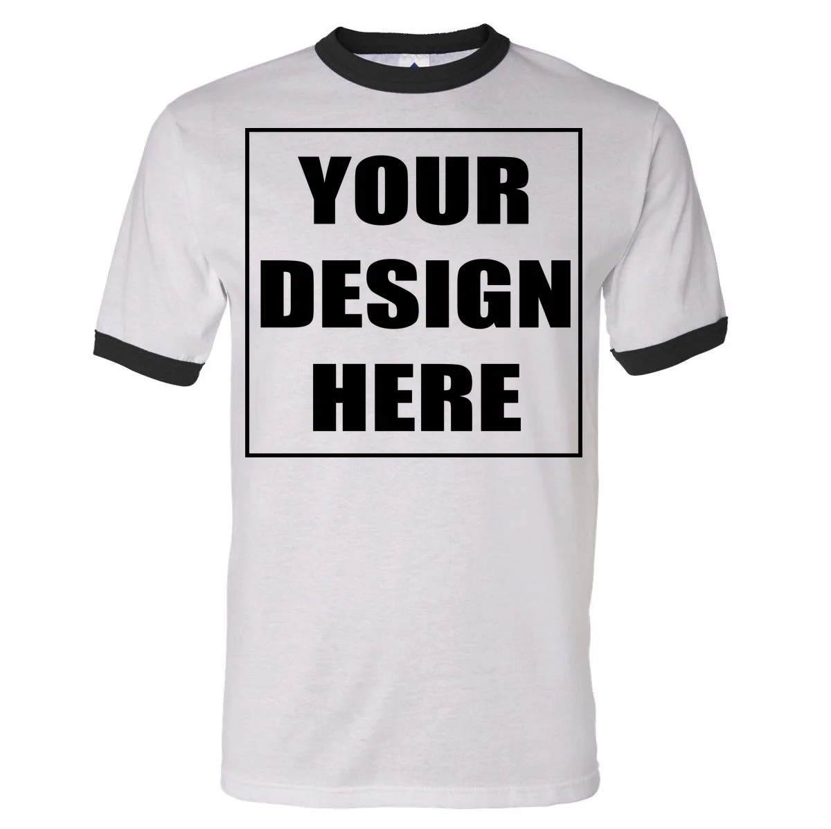 Create Your Own Custom Unisex 50/50 Ringer T-Shirt - Front