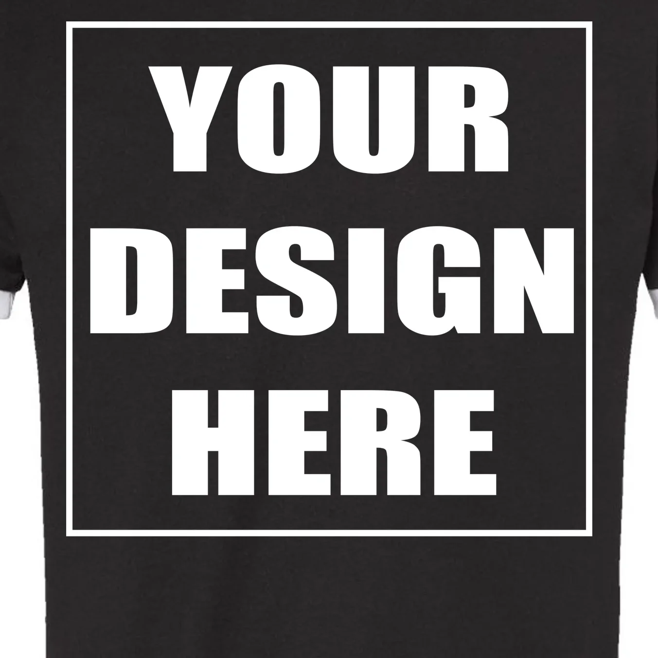 Create Your Own Custom Unisex Fine Jersey Ringer T-Shirt - Front - Close-up