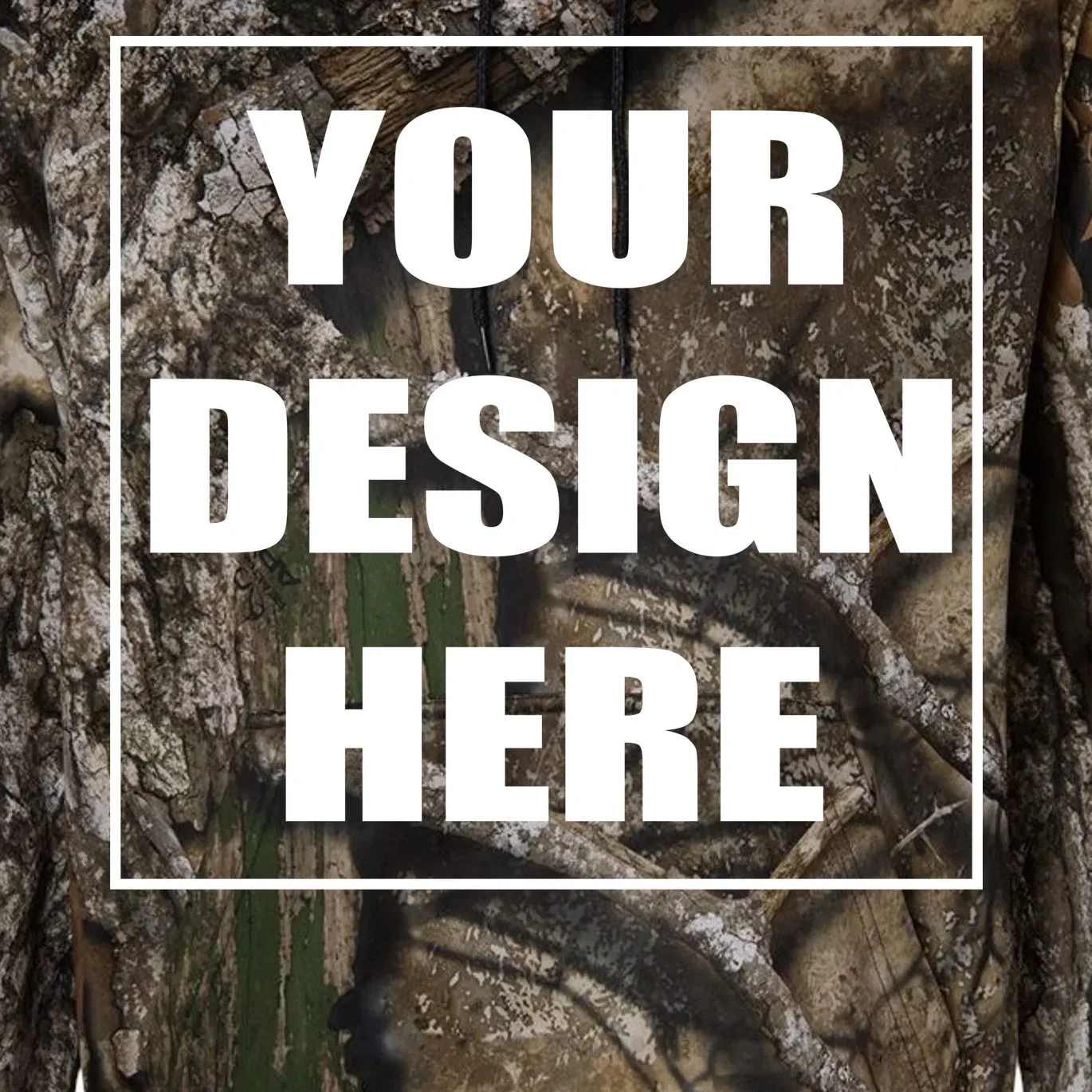 Create Your Own Custom RealTree Men's Performance Hoodie - Front - Close-up