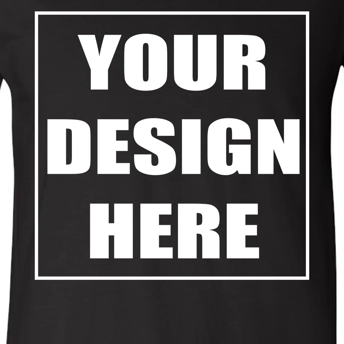 Create Your Own Custom Bella+Canvas Men's V-Neck T-Shirt - Front - Close-up