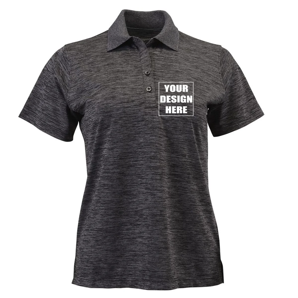 Create Your Own Custom Women's Dakota Striated Heather Polo - Front
