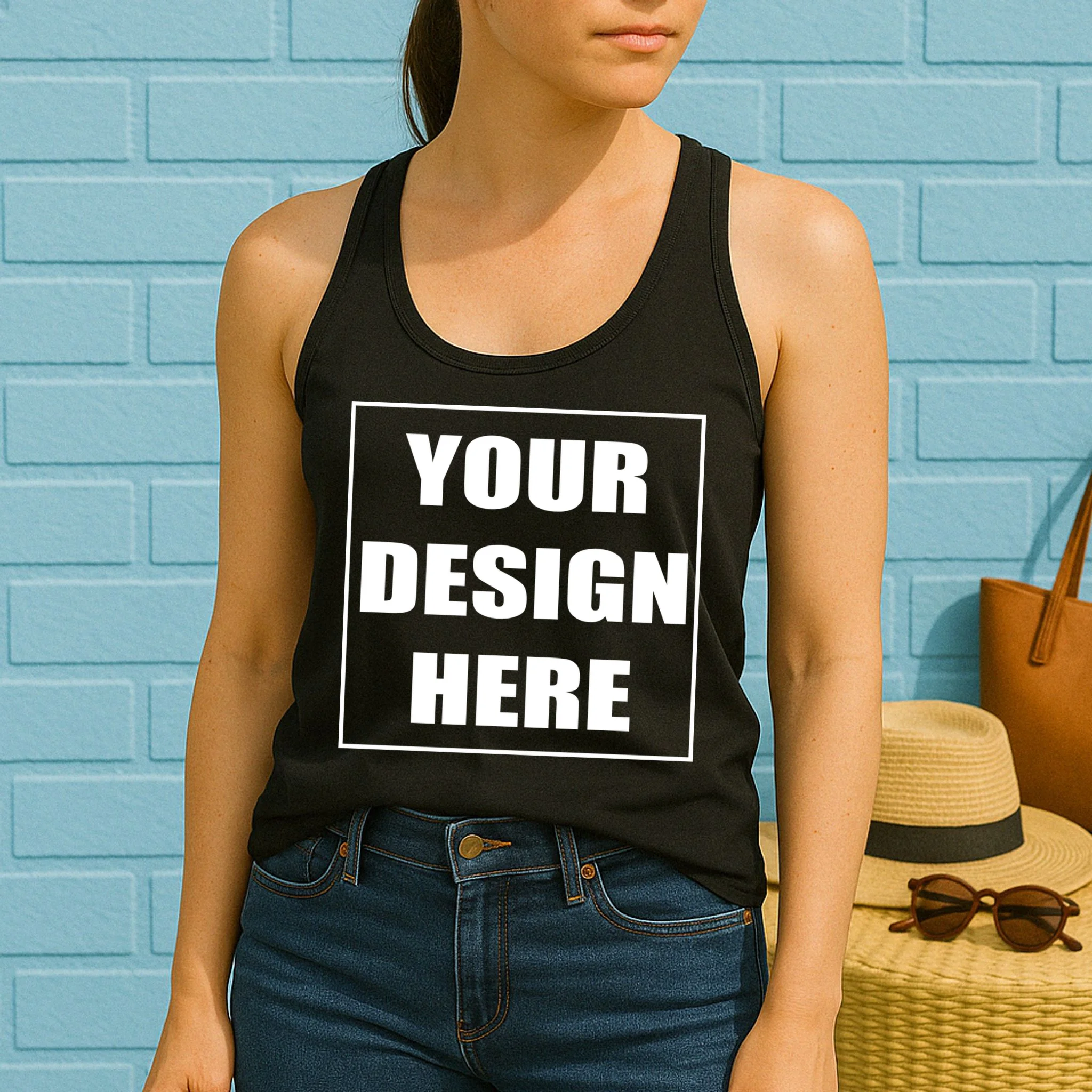 Create Your Own Custom Bella+Canvas Women's Racerback Tank Top - Front 1