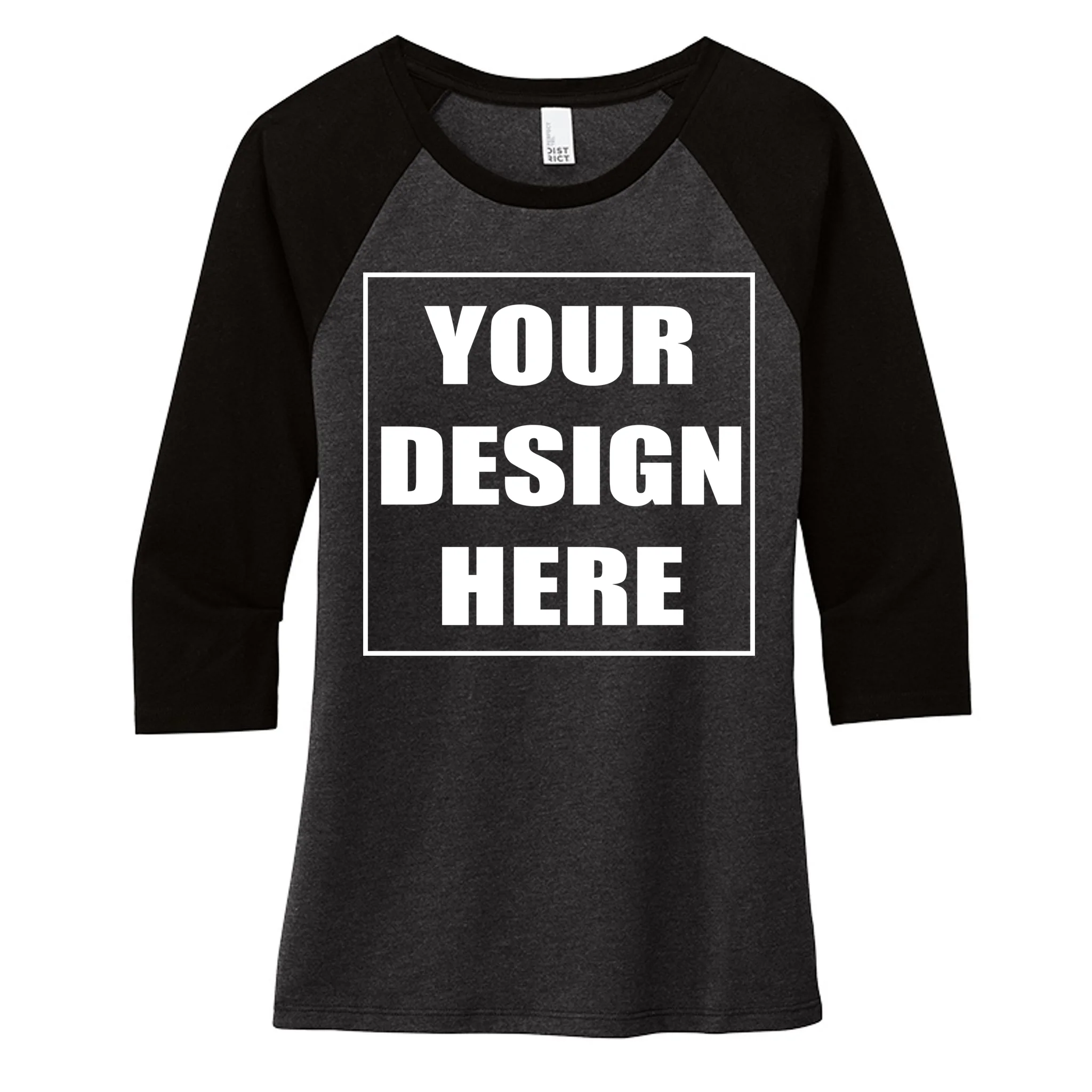Create Your Own Custom Women's Raglan T-Shirt Front
