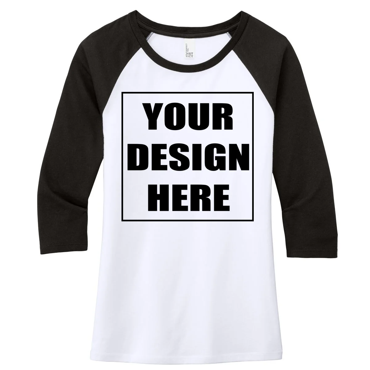 Create Your Own Custom Women's Raglan T-Shirt - Front