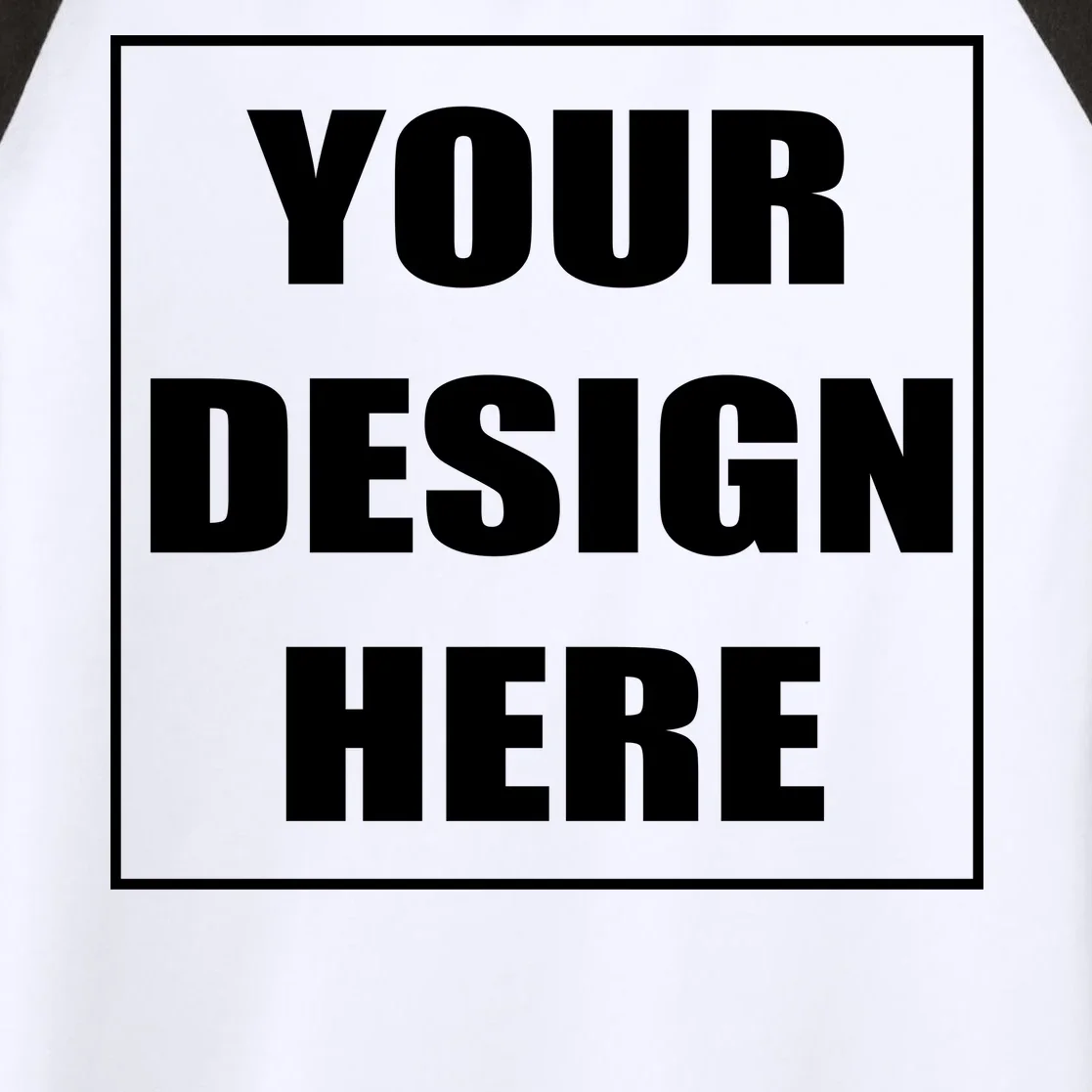 Create Your Own Custom Women's Raglan T-Shirt - Front - Close-up