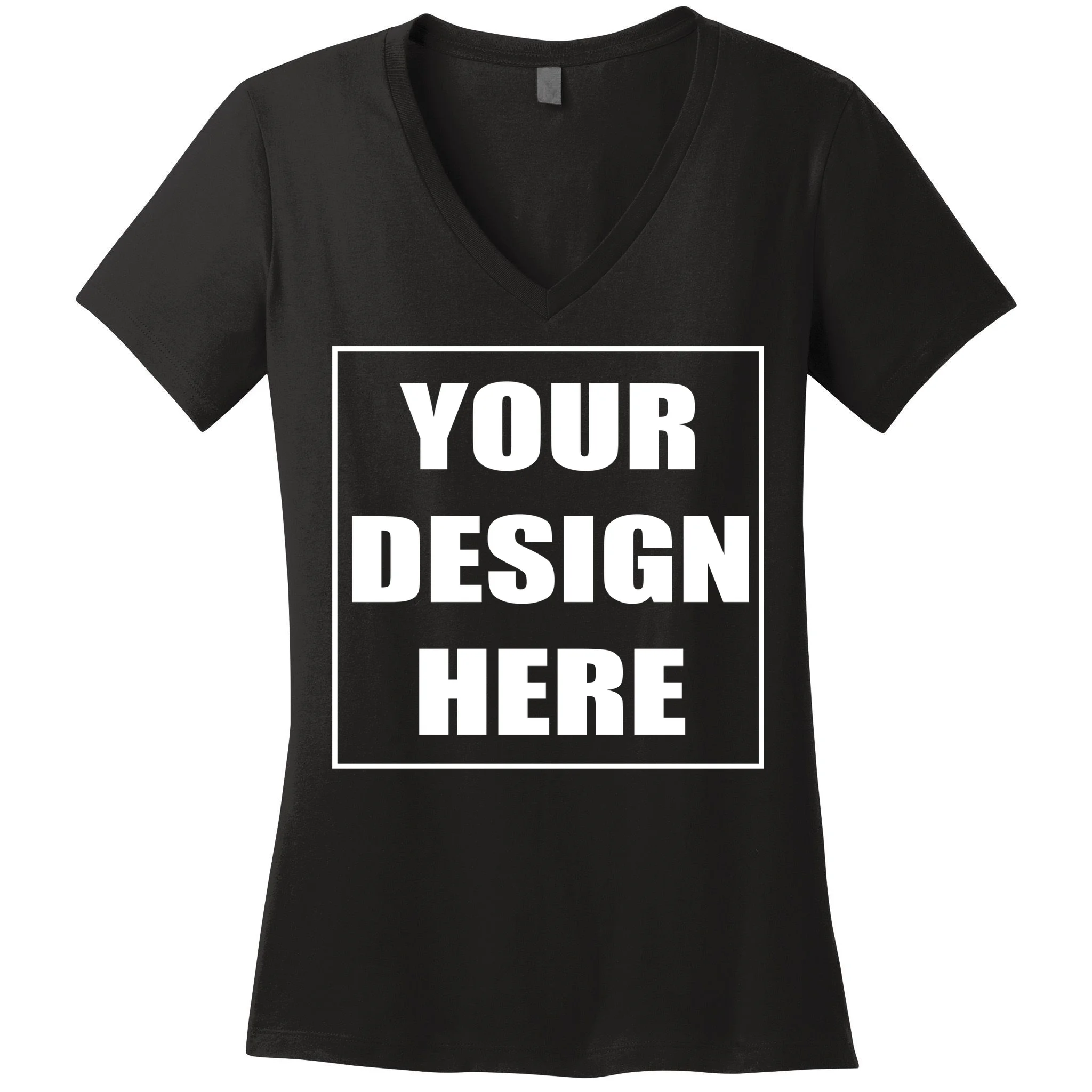 Create Your Own Custom Women's V-Neck T-Shirt Front