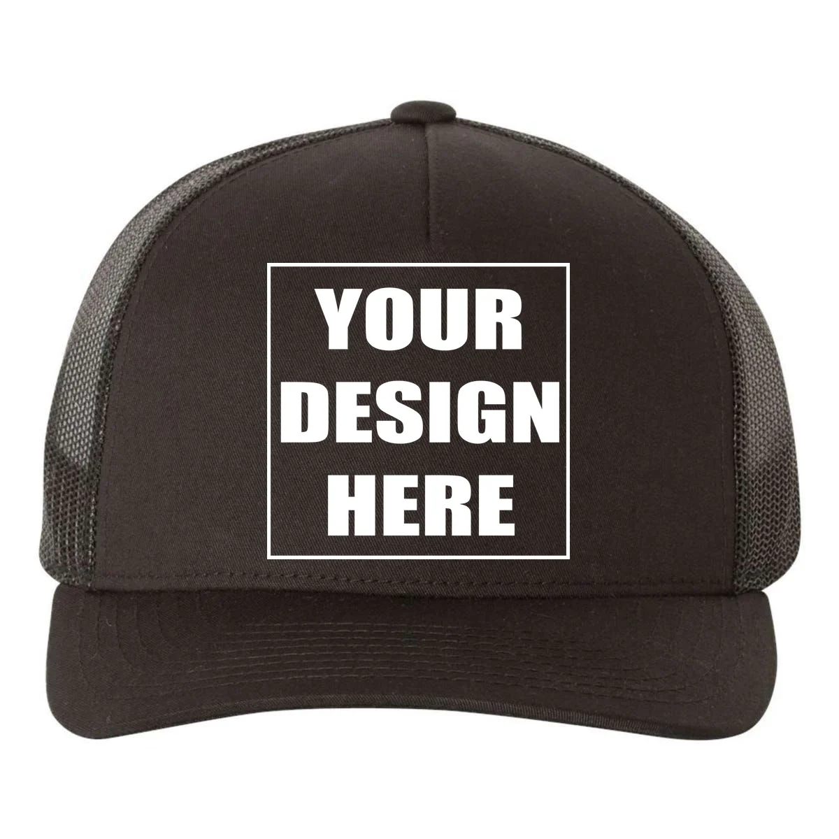 Create Your Own Custom 5-Panel Trucker Hat - Front