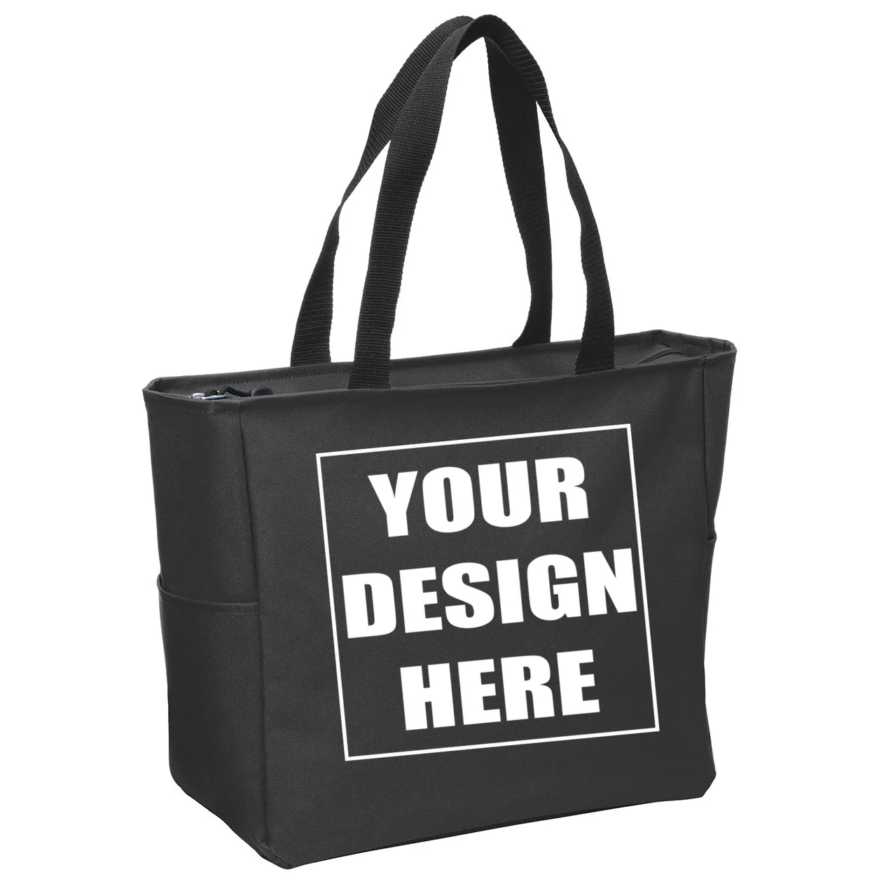 Create Your Own Custom Zip Tote Bag - Front 1