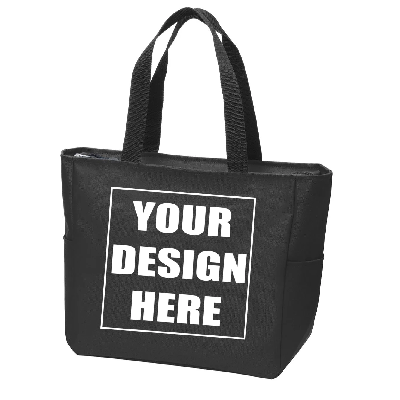 Create Your Own Custom Zip Tote Bag - Front 2