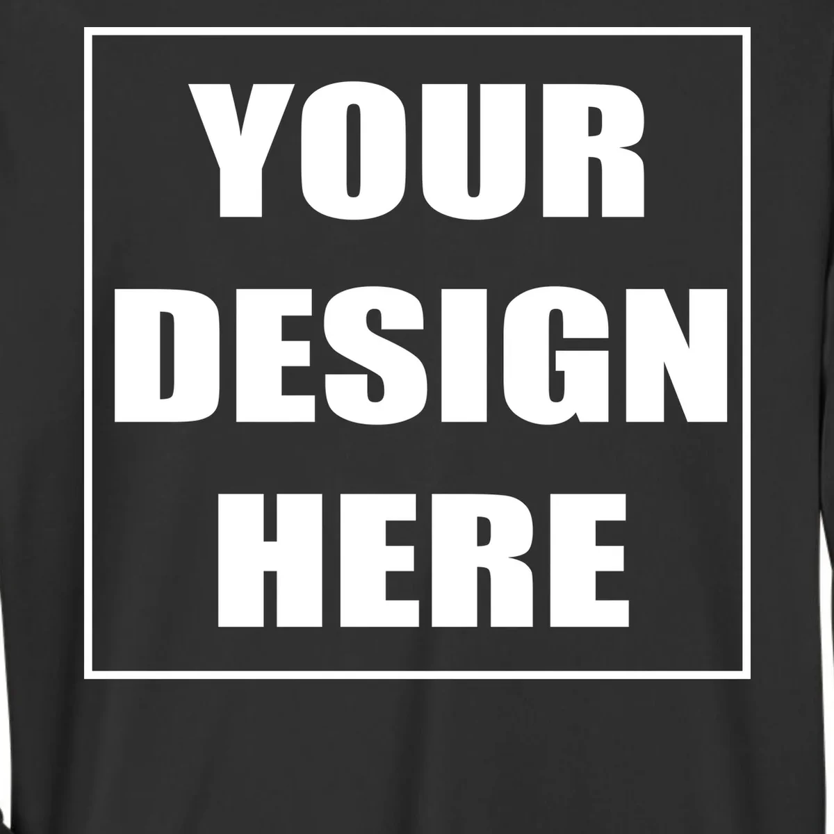 Create Your Own Custom Men's Performance Long Sleeve Shirt - Front - Close-up