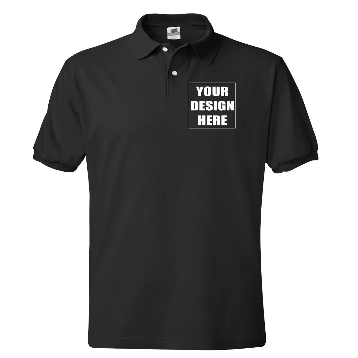 Create Your Own Custom Hanes Men's Polo Front