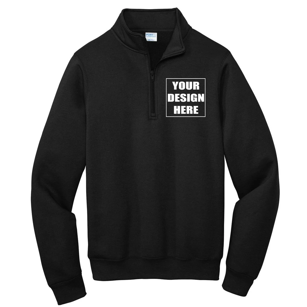 Create Your Own Custom Core Fleece Quarter-Zip Pullover Sweatshirt Front
