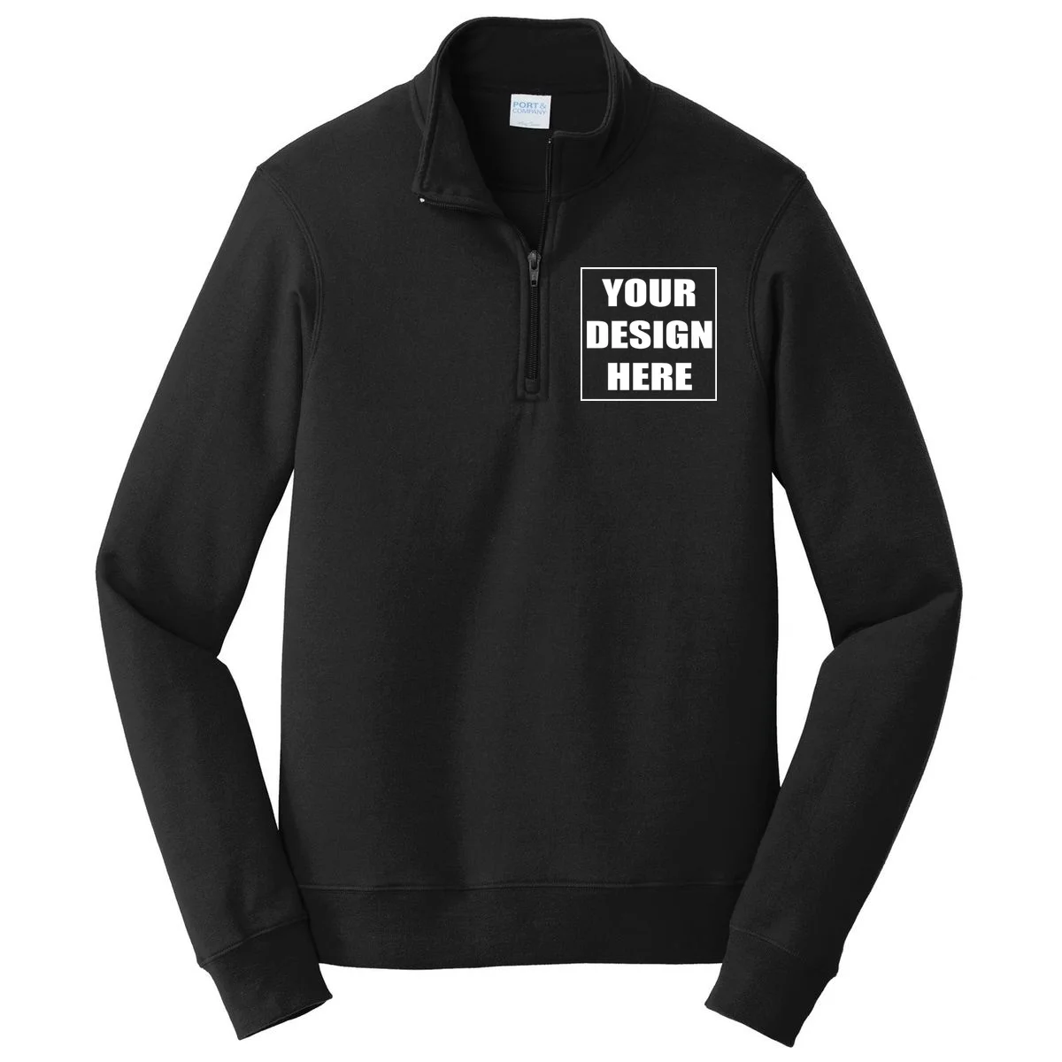 Create Your Own Custom Fan Favorite Fleece 1/4-Zip Pullover Sweatshirt Front