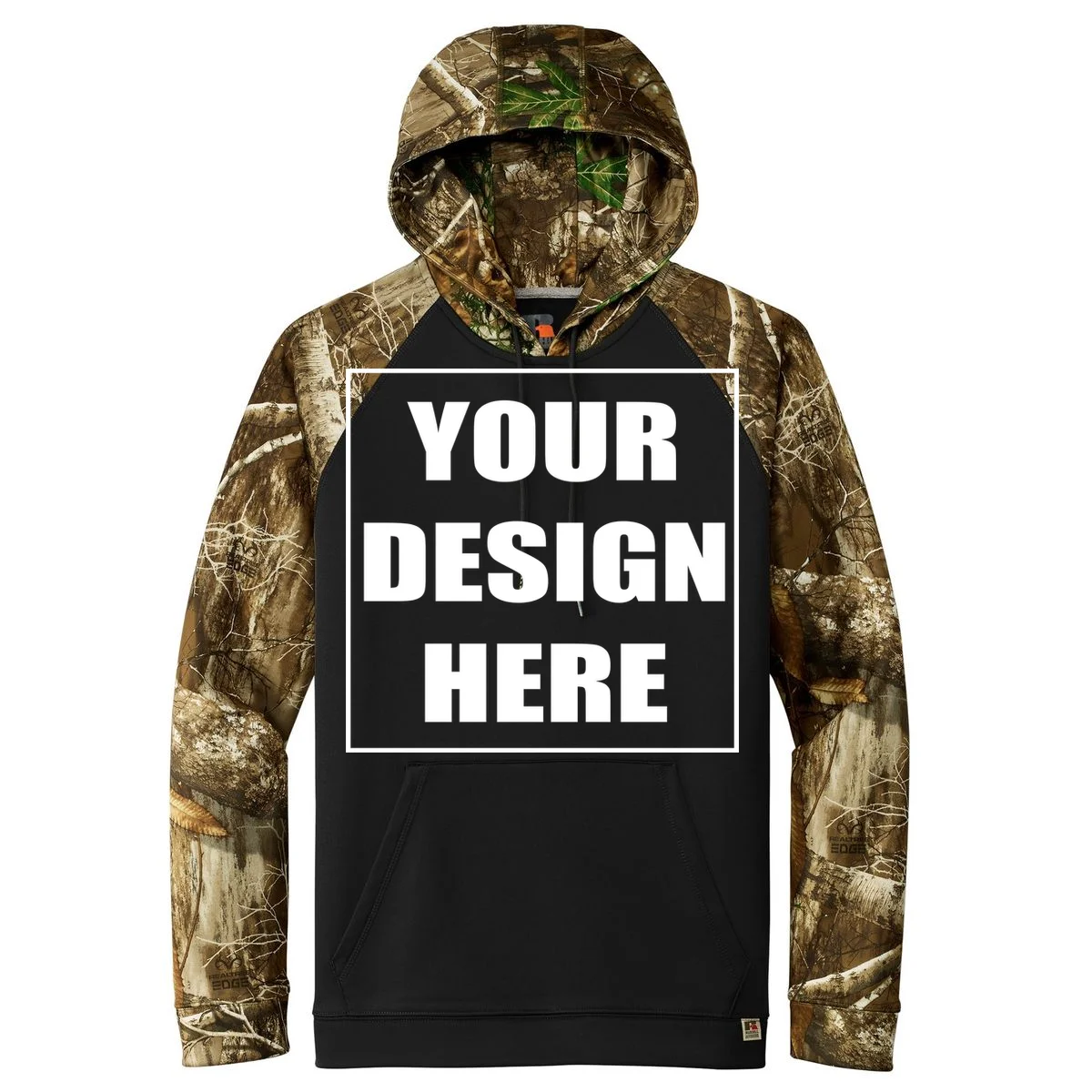 Create Your Own Custom Men's Performance Colorblock Pullover Hoodie Front