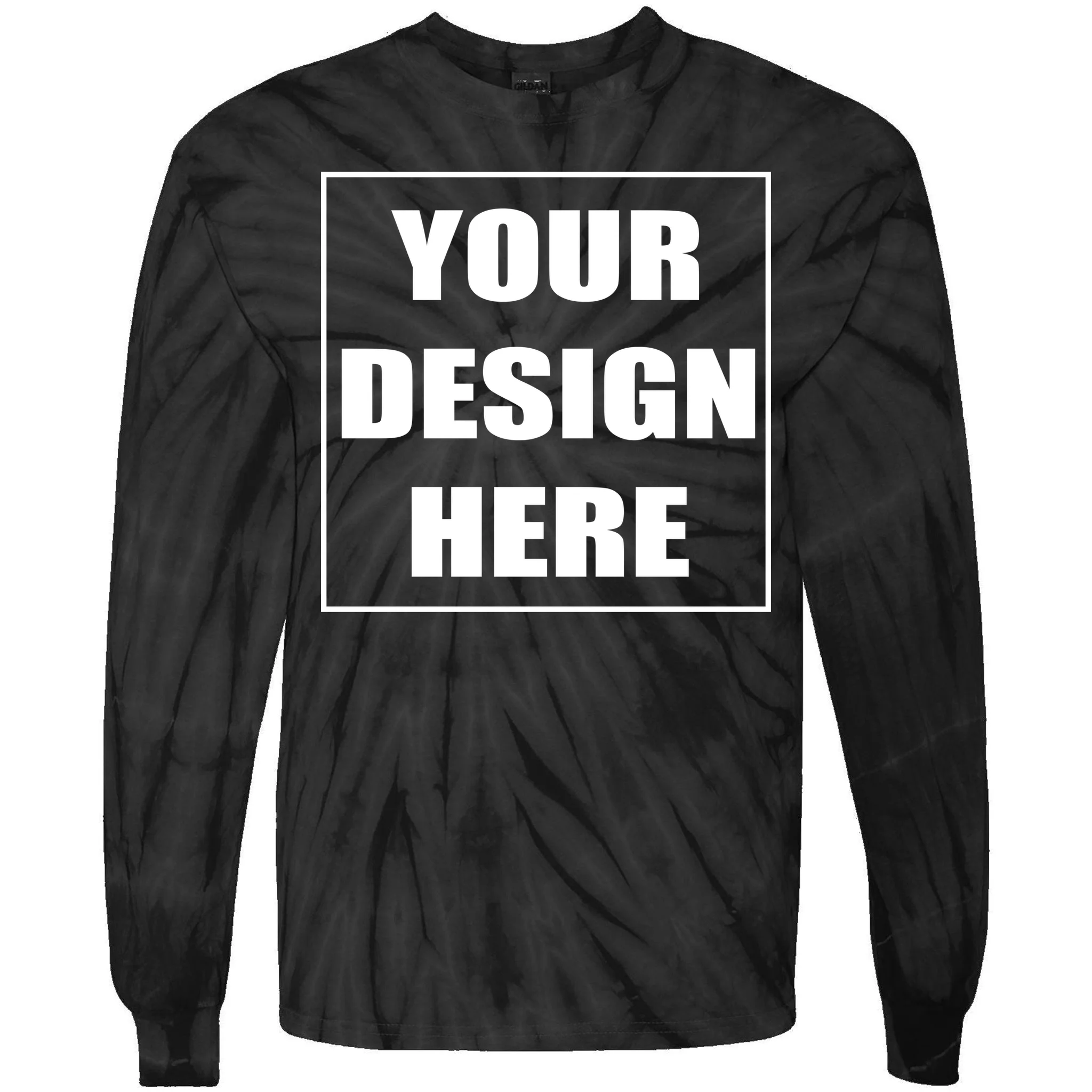 Create Your Own Custom Men's Tie-Dye Long Sleeve Shirt Front