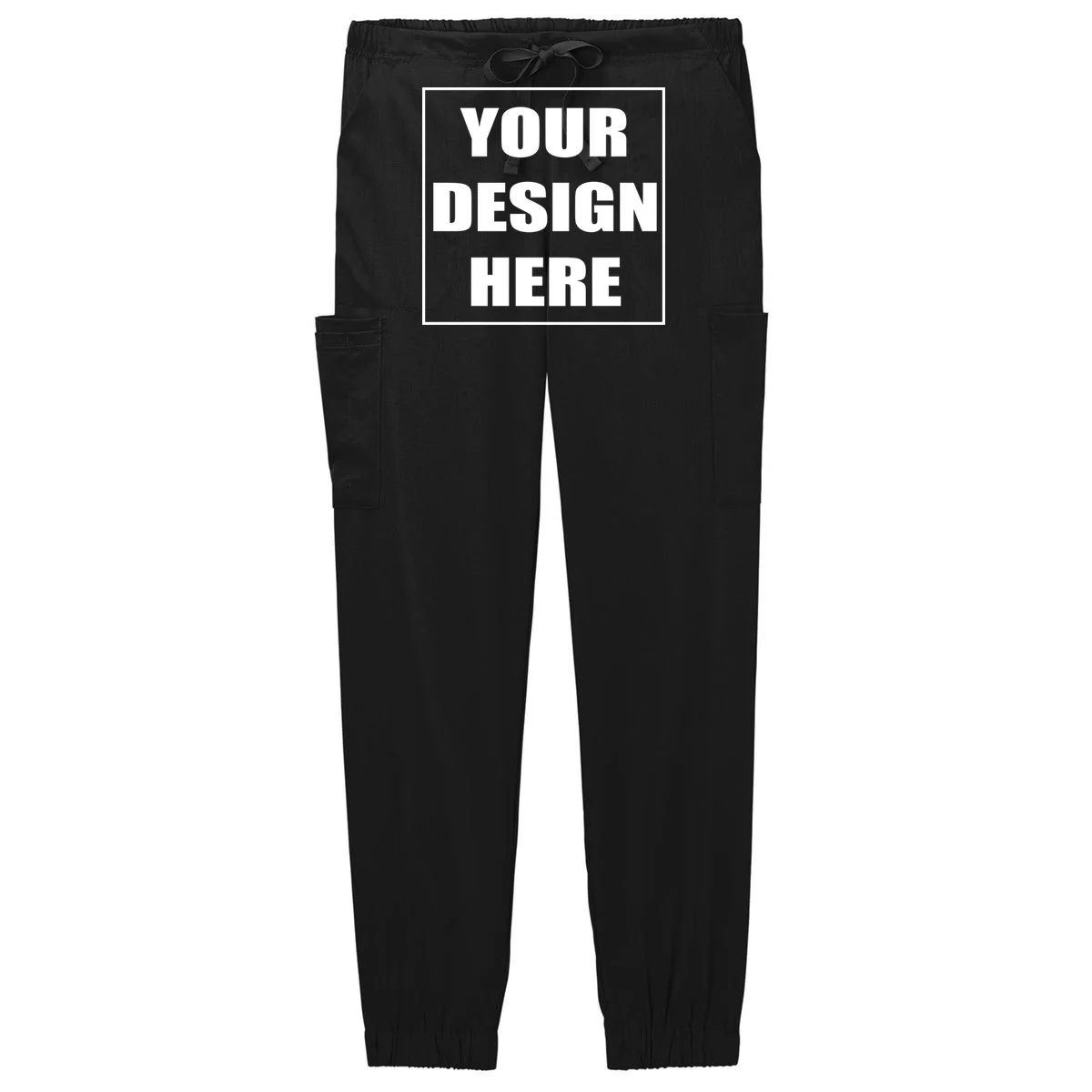Create Your Own Custom Women's Cargo Scrub Pants Front