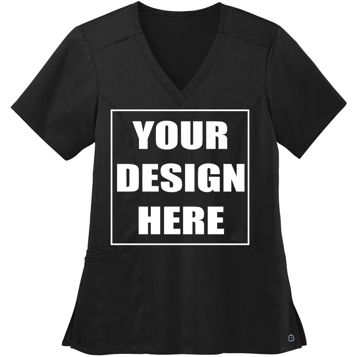 Create Your Own Custom Women's V-Neck Scrub Top Front