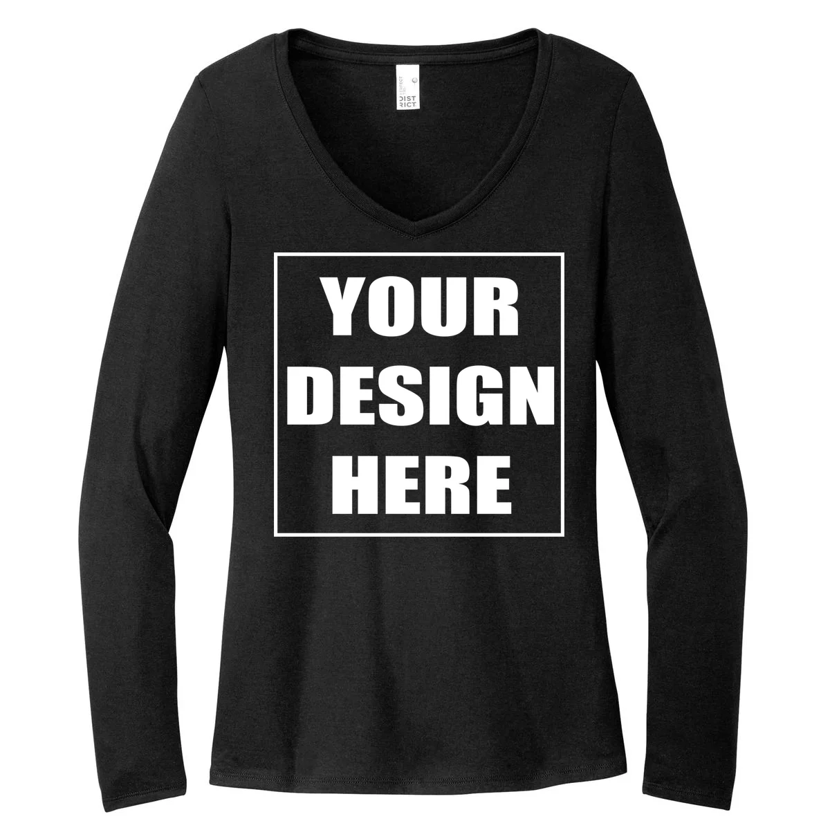 Create Your Own Custom Women's V-Neck Long Sleeve Shirt Front