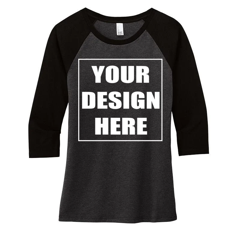 Create Your Own Custom Women's Raglan T-Shirt Front