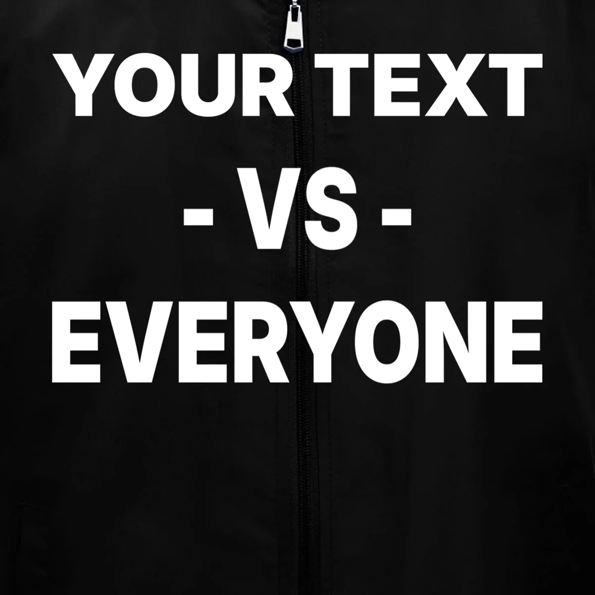 Custom Vs. Everyone Personalized Text Men's Vest - Front - Close-up
