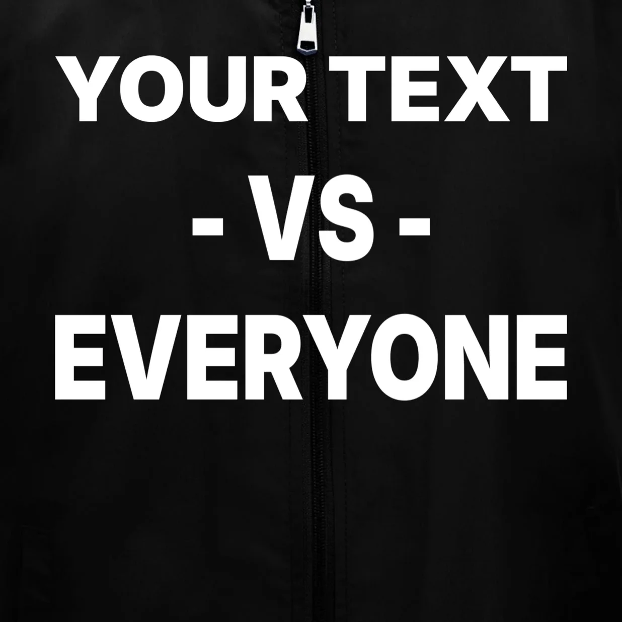 Custom Vs. Everyone Personalized Text Men's Vest - Front - Close-up