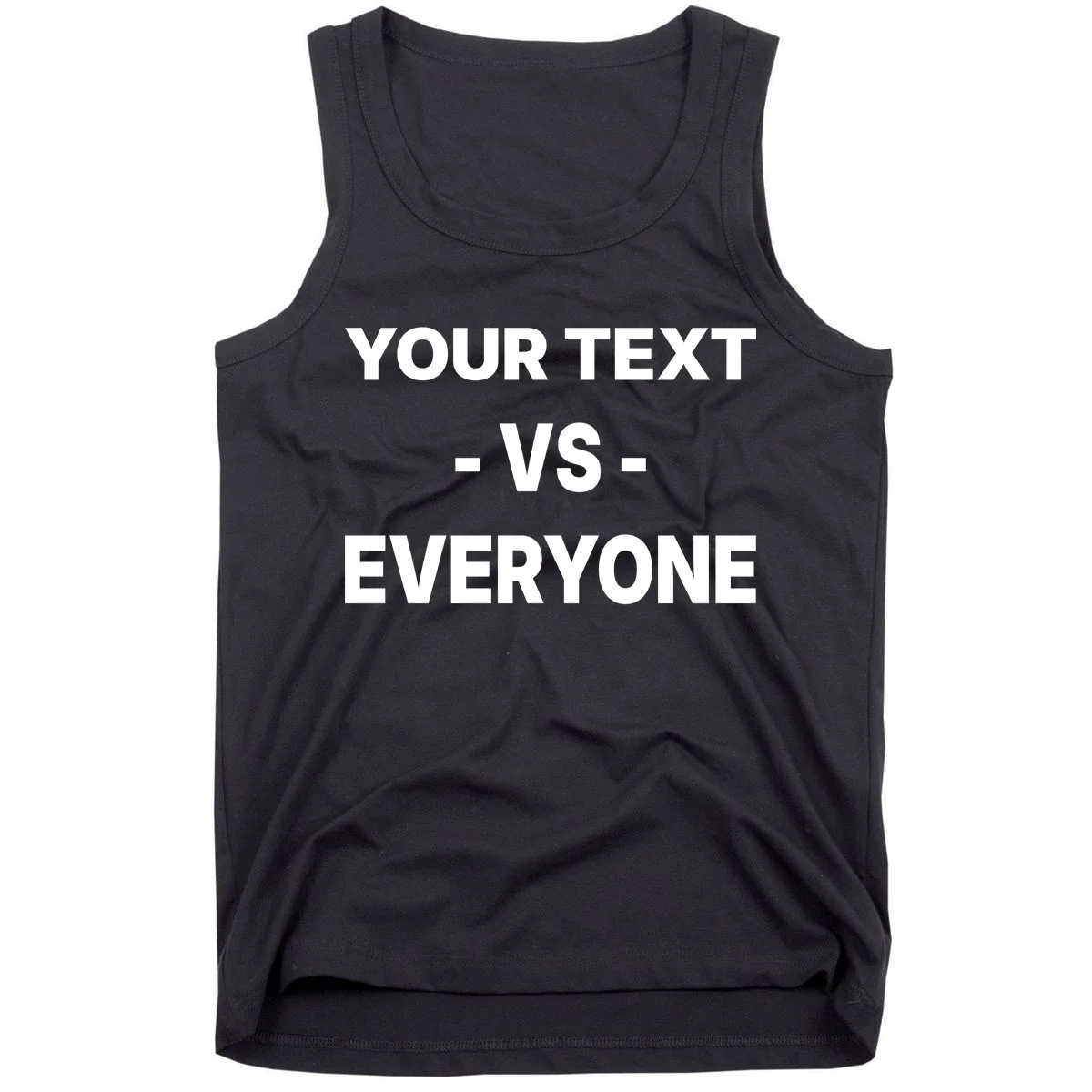 Custom Vs. Everyone Personalized Text Tank Top - Front