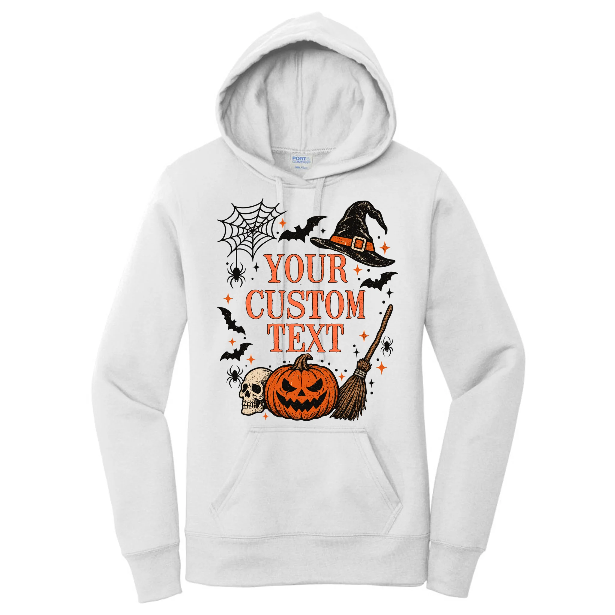 Custom Personalized Vintage Halloween Shirt - Trick or Treat Gift Women's Pullover Hoodie - Front