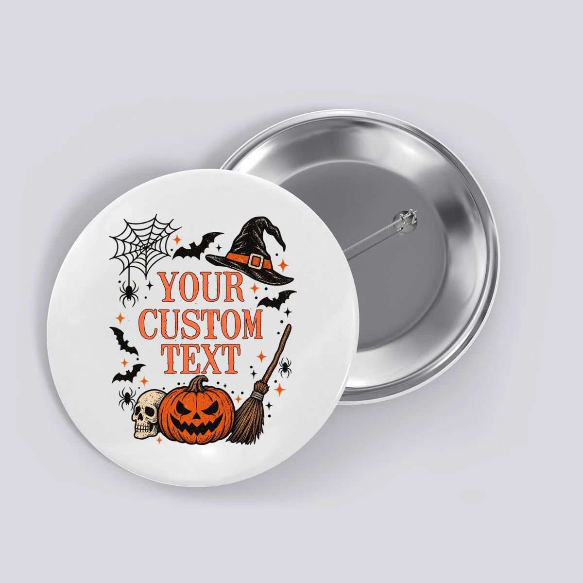 Custom Vintage Halloween Button - Front
