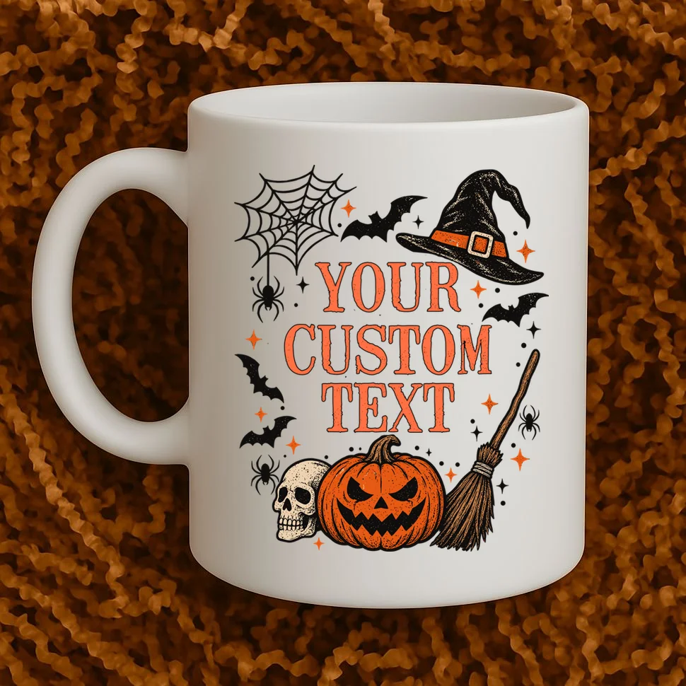 Custom Vintage Halloween Mug - Front 1