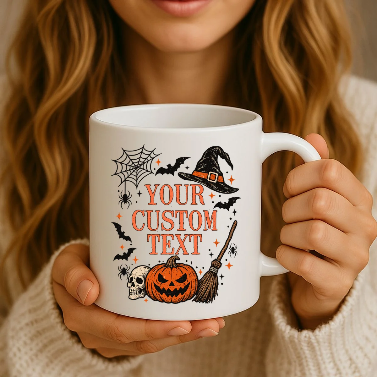 Custom Vintage Halloween Mug - Front 2