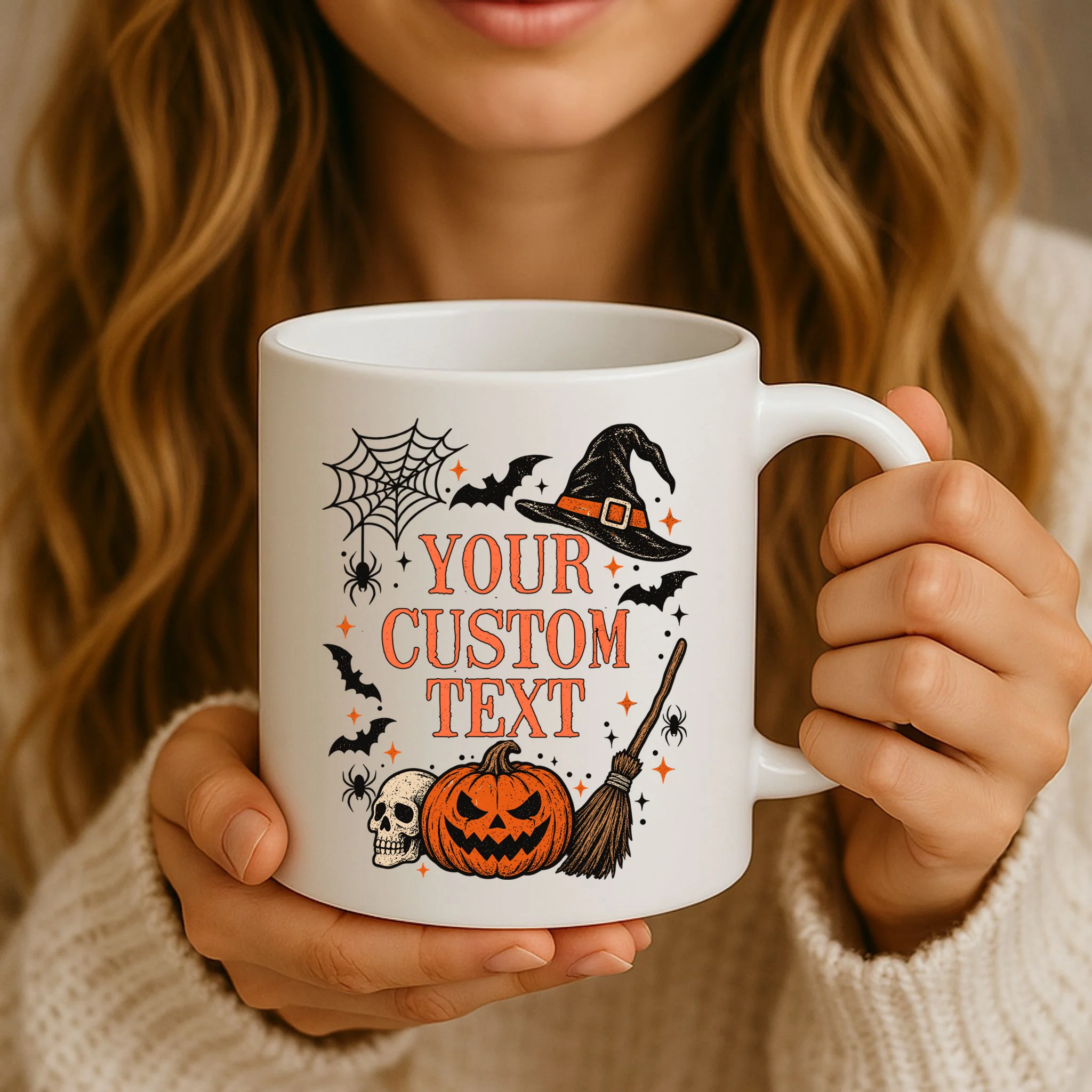 Custom Vintage Halloween Mug - Front 2