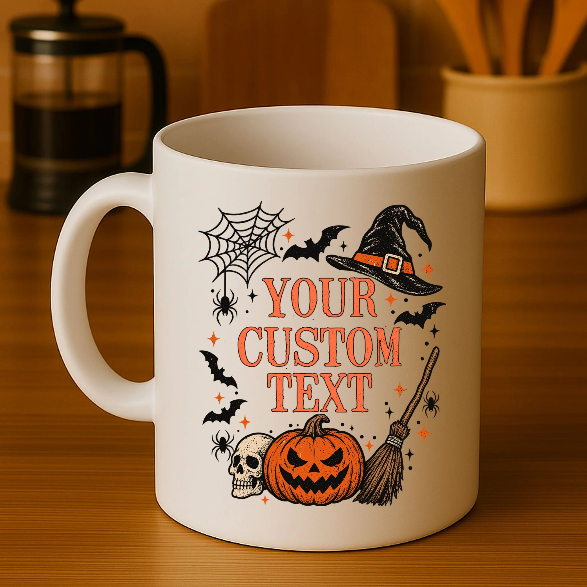 Custom Vintage Halloween Mug - Front 3