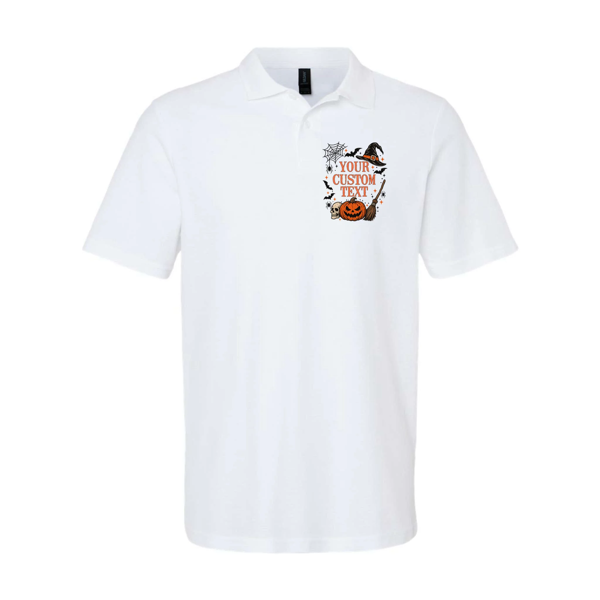 Custom Vintage Halloween Men's Polo - Front