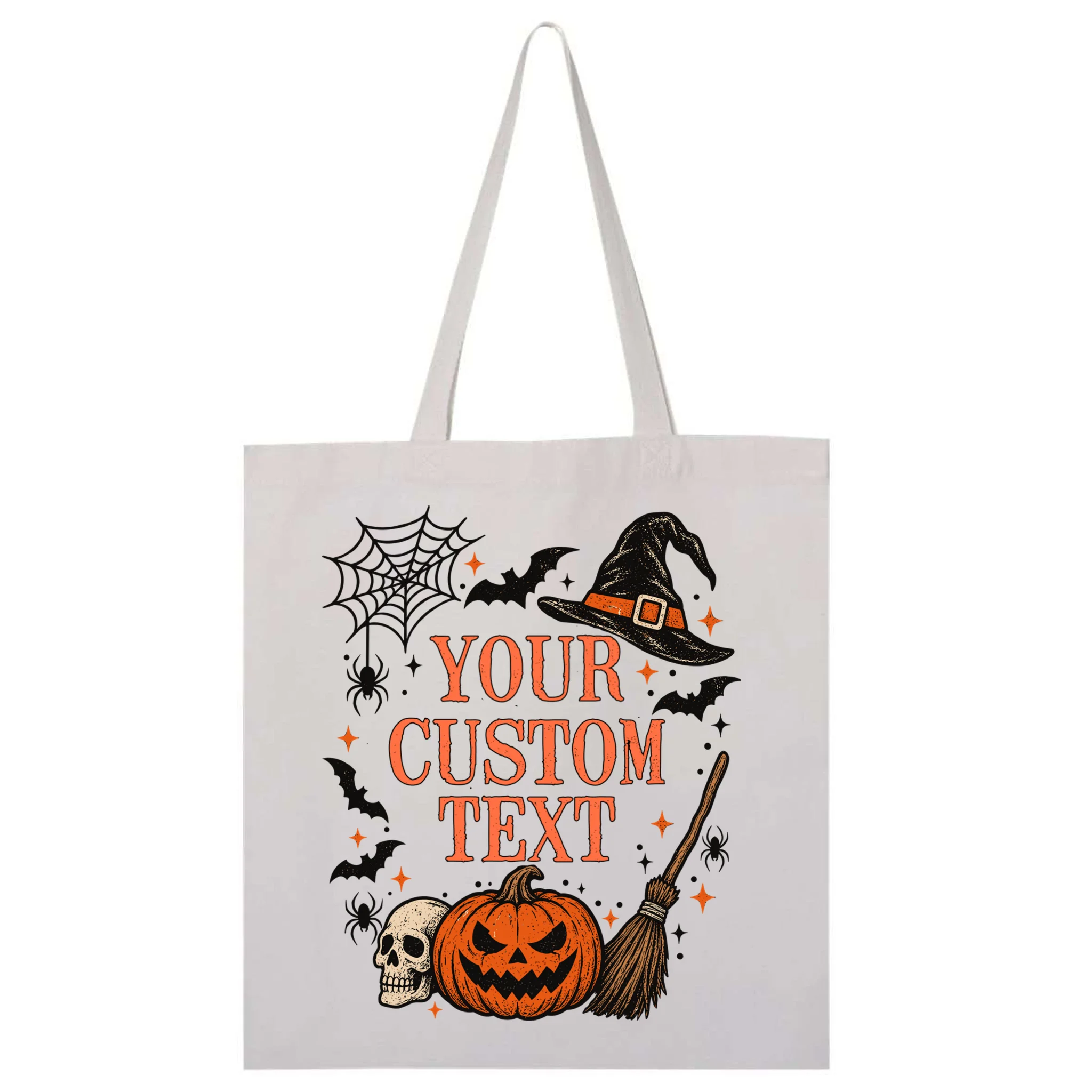 Custom Vintage Halloween Tote Bag - Front
