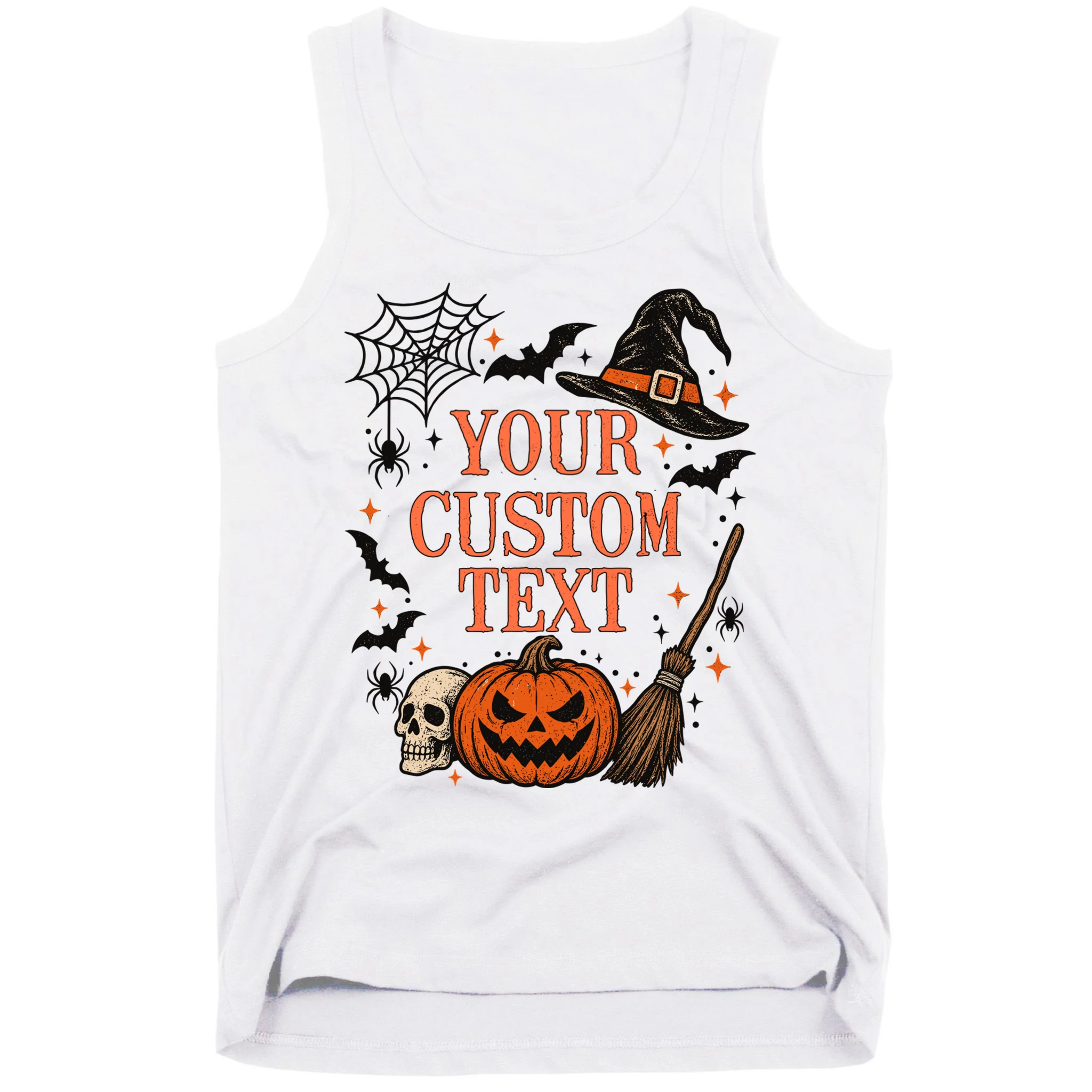 Custom Vintage Halloween Men's Tank Top - Front