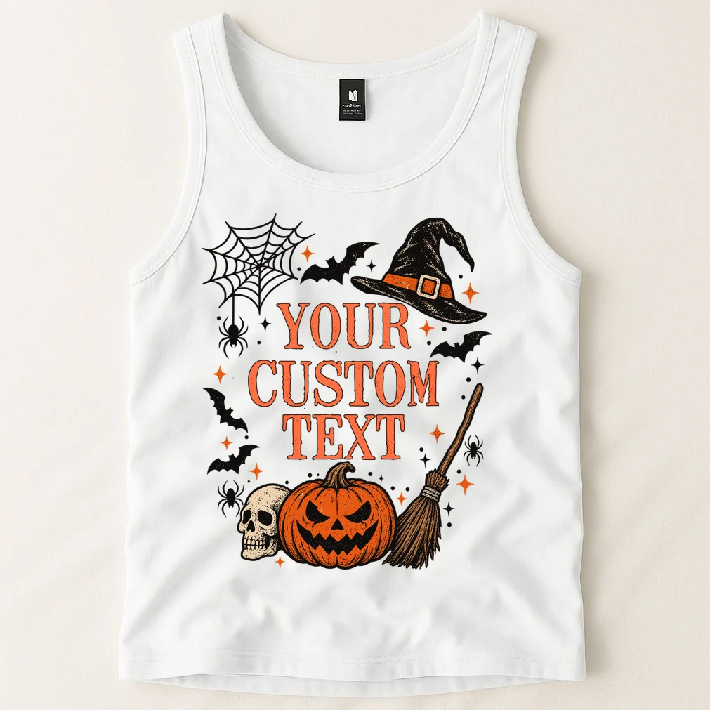 Custom Vintage Halloween Men's Tank Top - Front 1