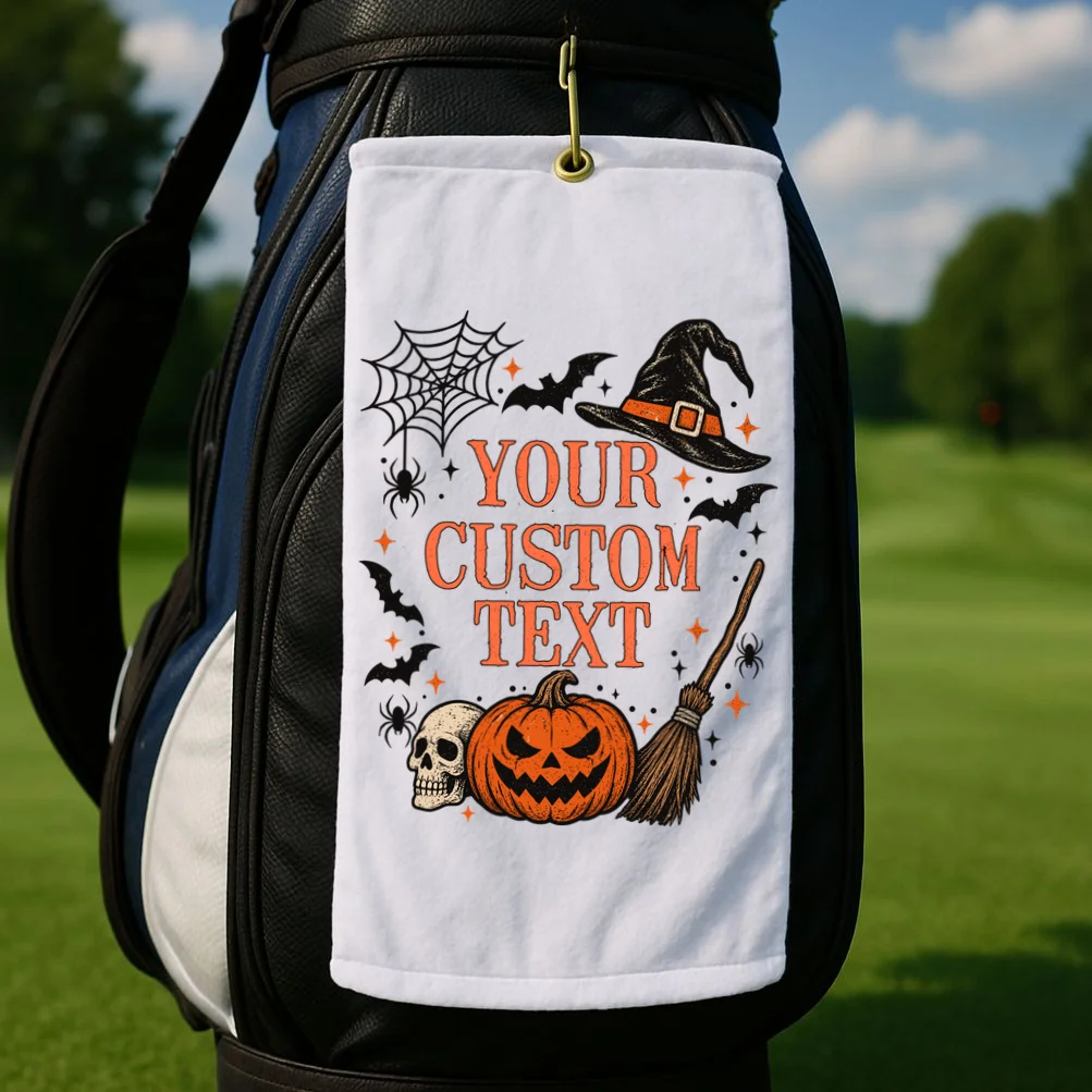 Custom Vintage Halloween Golf Towel - Front 2
