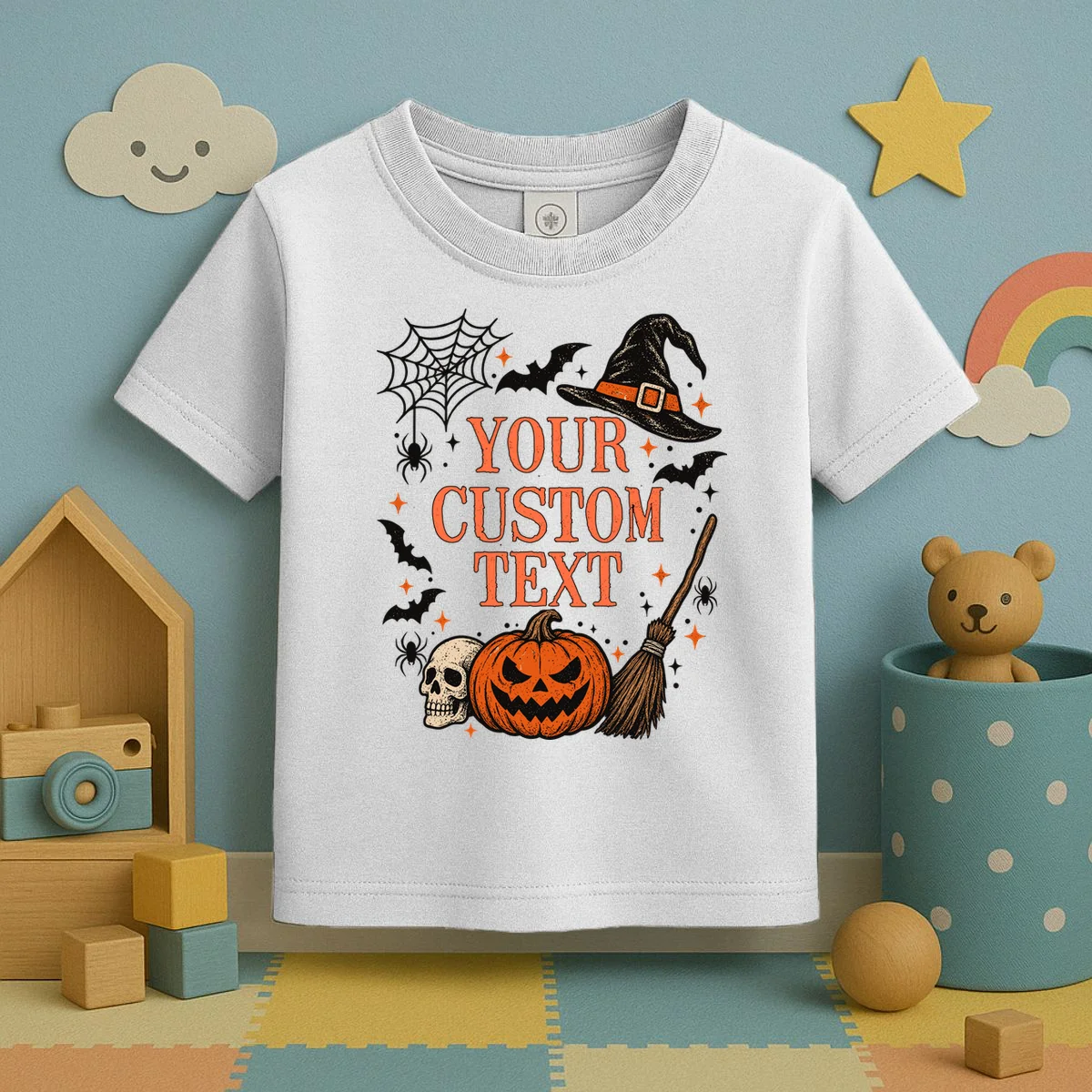 Custom Vintage Halloween Toddler T-Shirt - Front 2