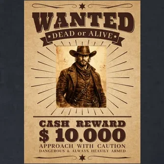 Custom Wanted Poster Photo Picture Men's Polo - Front - Close-up