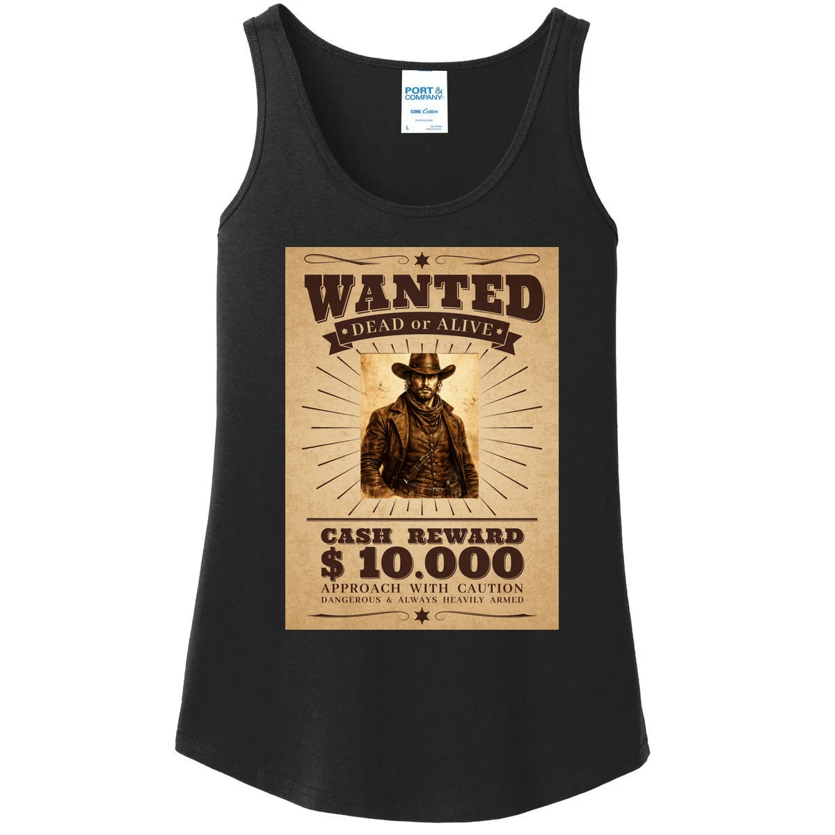 Custom Wanted Poster Photo Picture Women's Tank Top - Front