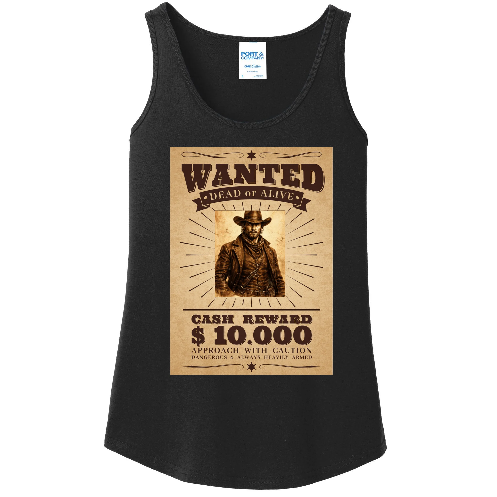 Custom Wanted Poster Photo Picture Women's Tank Top - Front